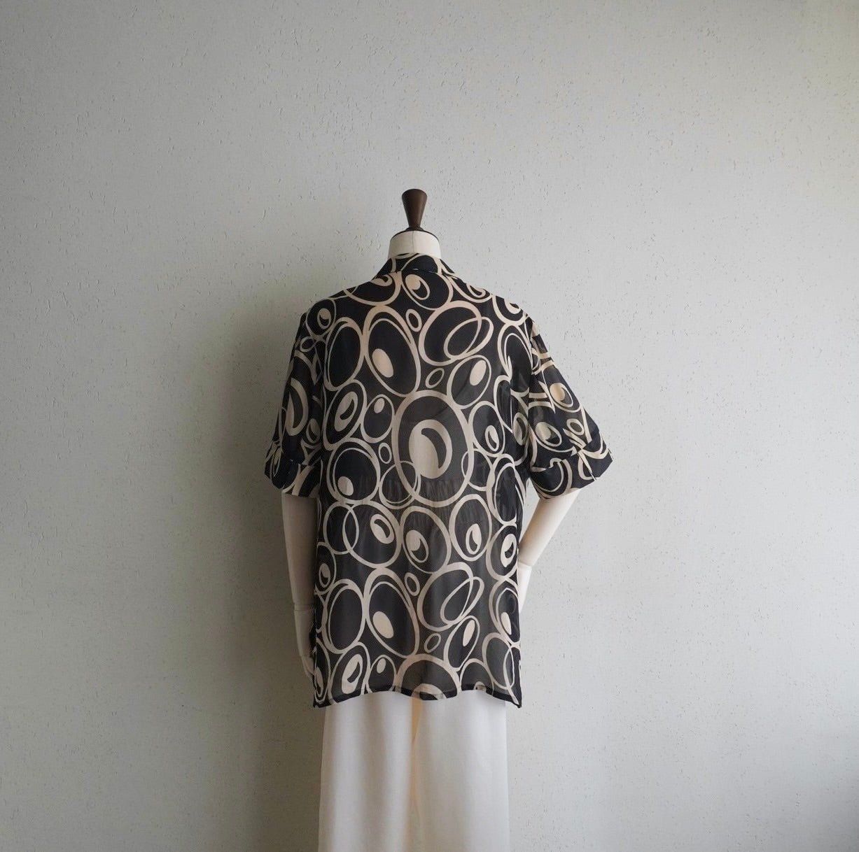 90s Printed Sheer Shirt Made in Italy