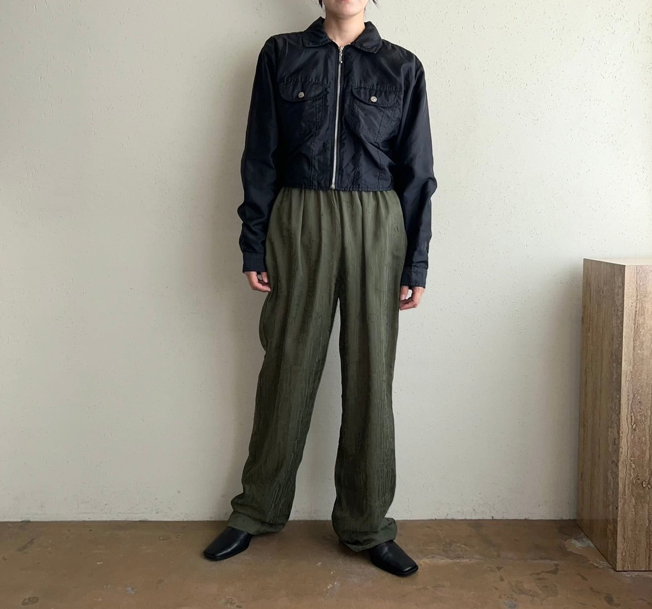 90s Black Zipped Jacket