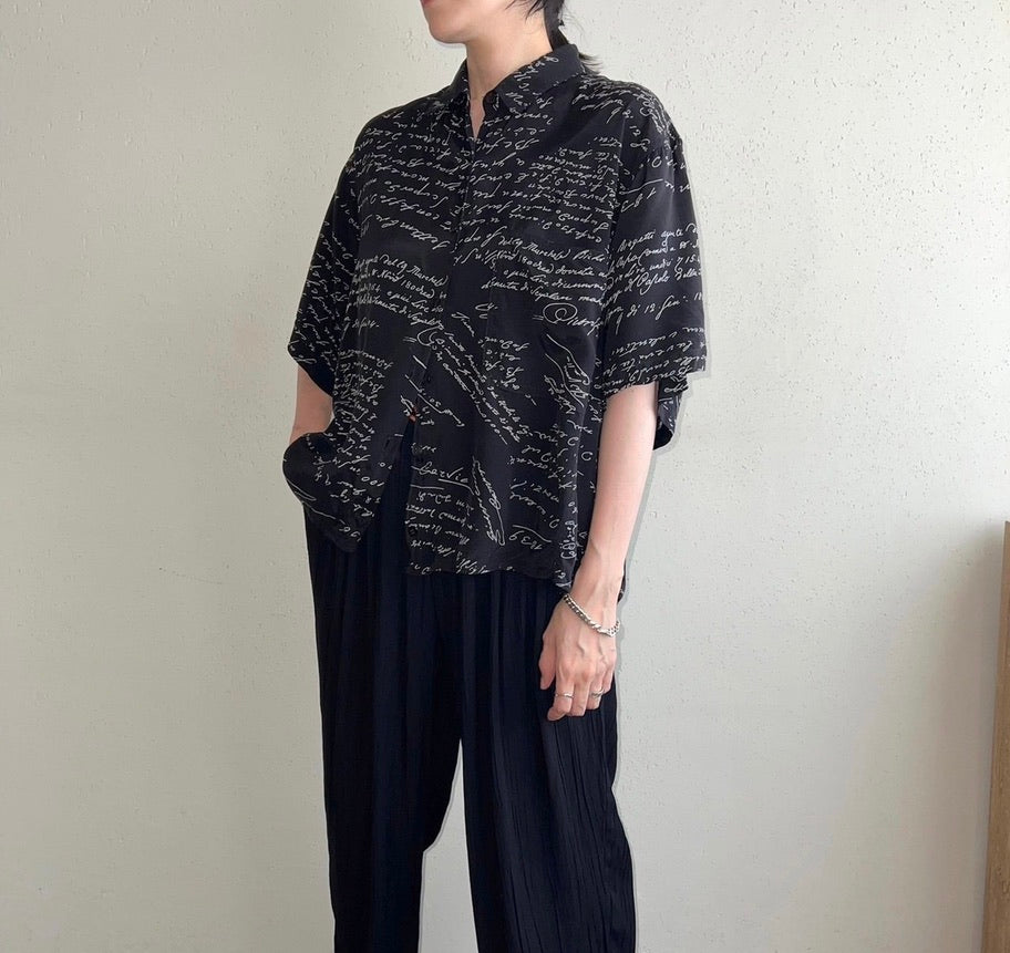 90s Printed Rayon Shirt
