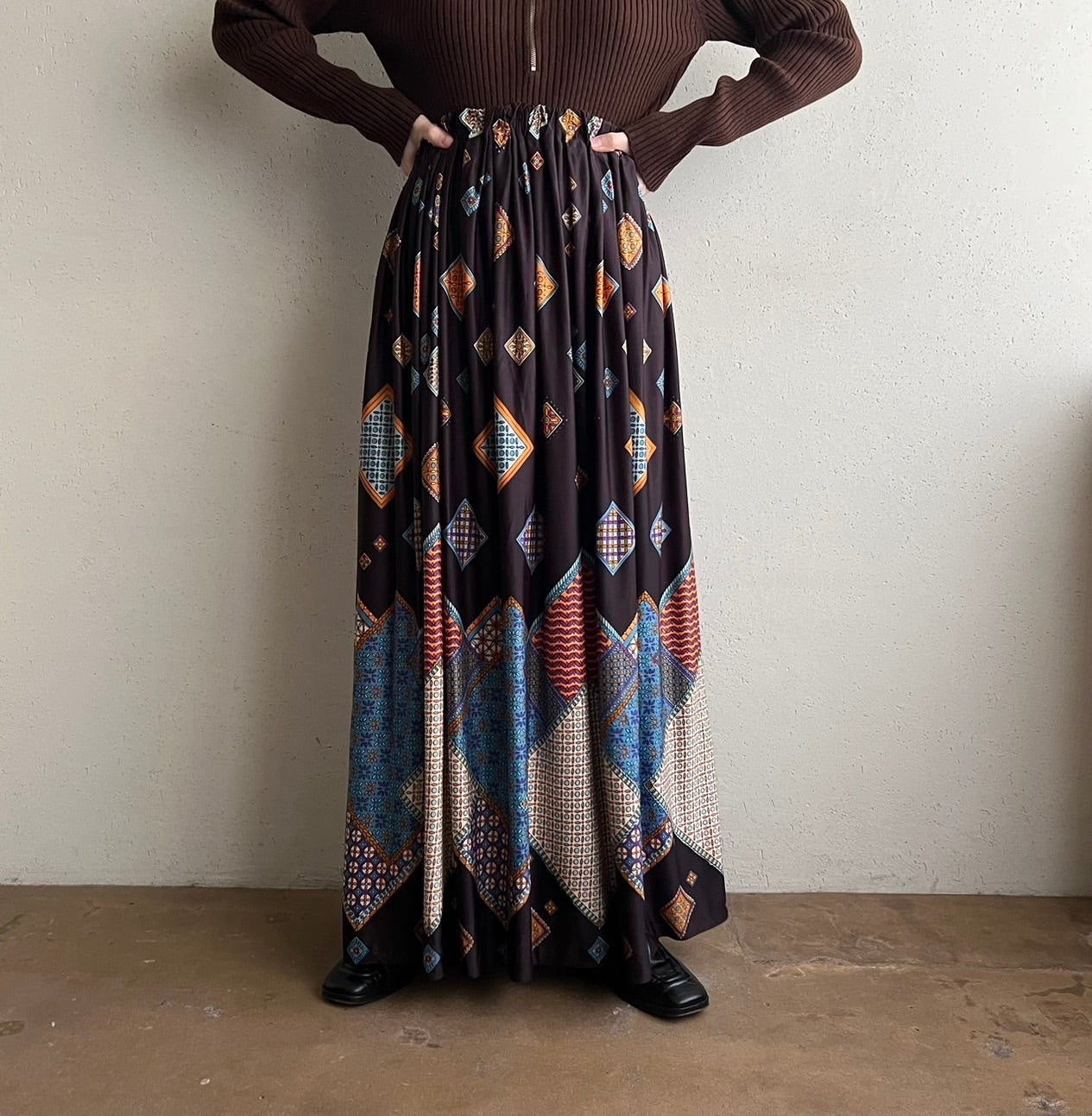 70s Printed Skirt
