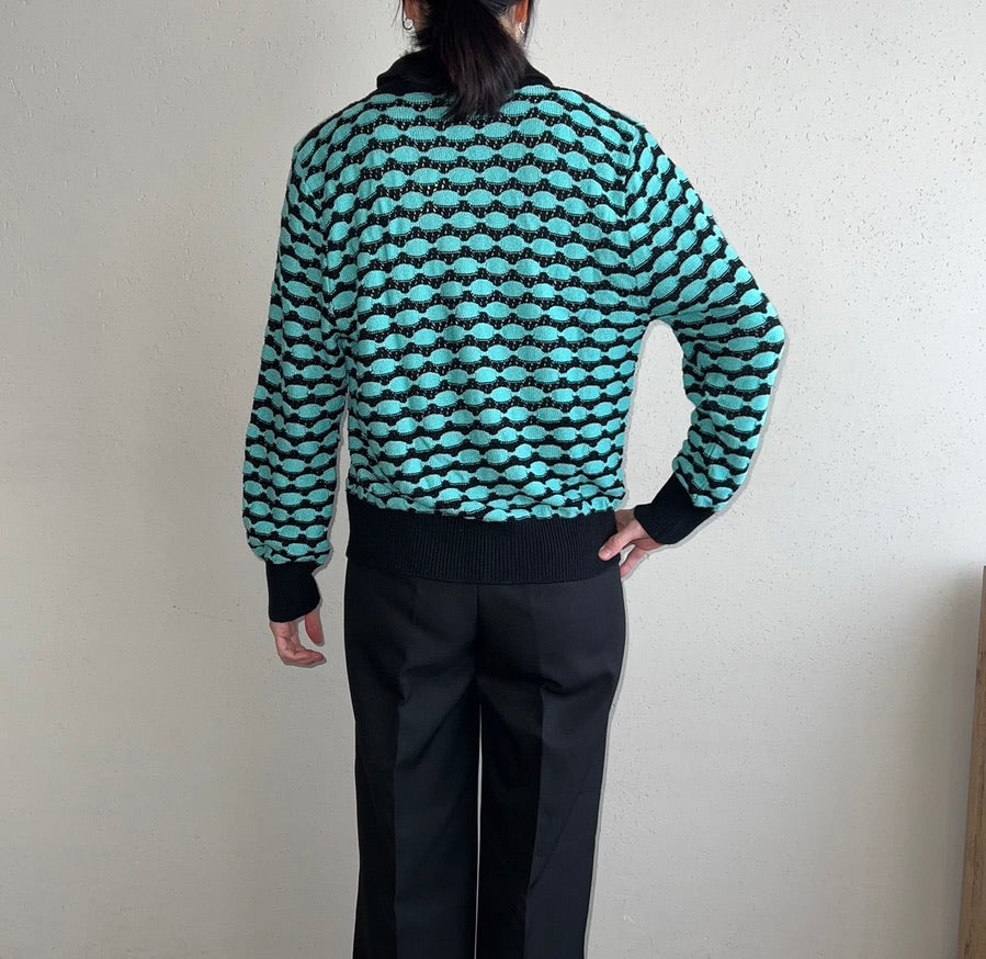 90s Zip Knit Top