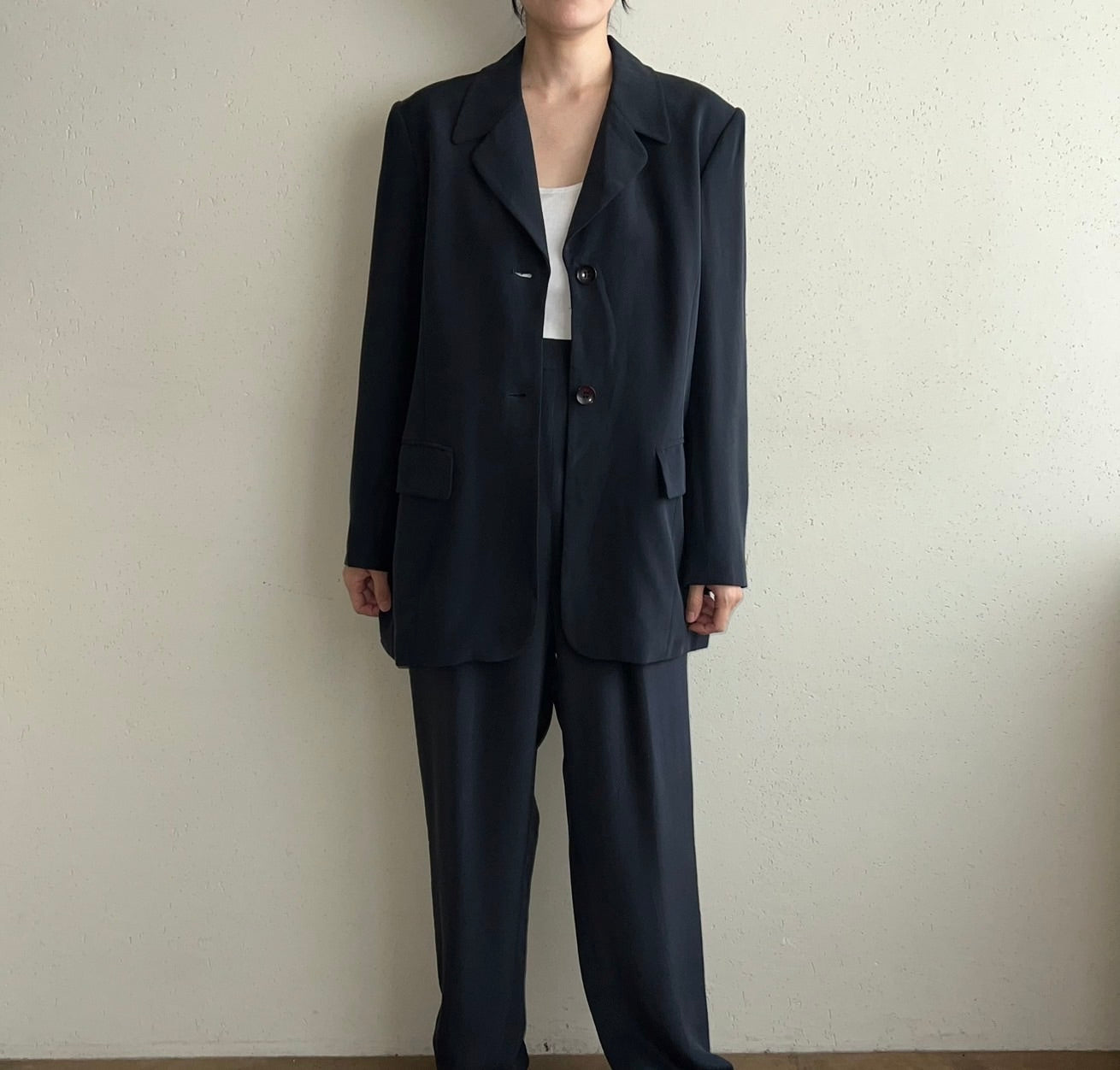90s Silk Two-Piece Suit