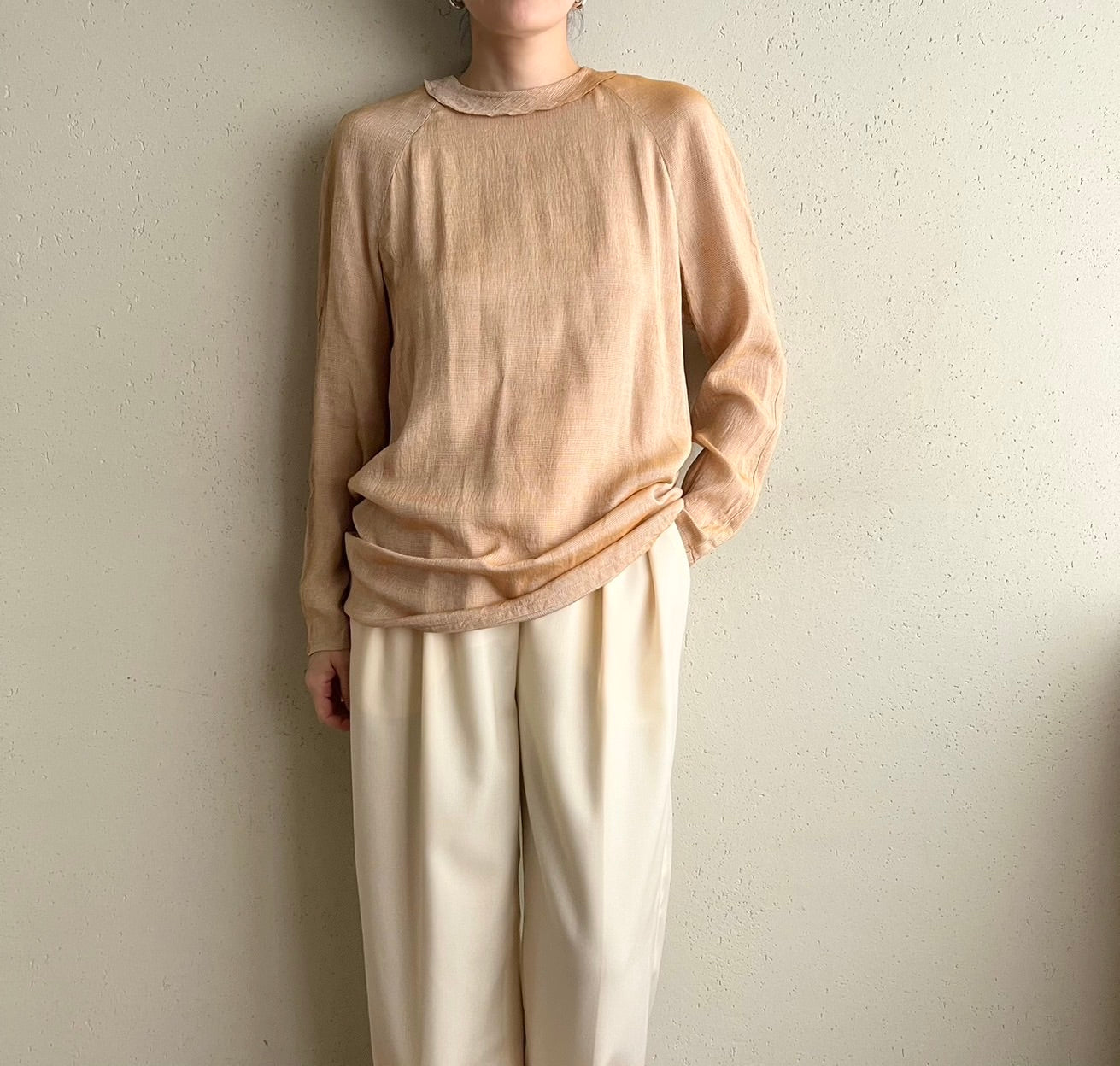 90s Pale Orange Blouse