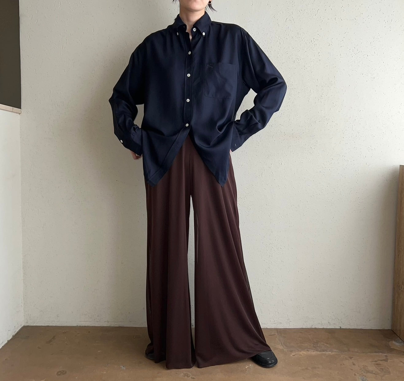 90s"Burberry's” Silk Shirt
