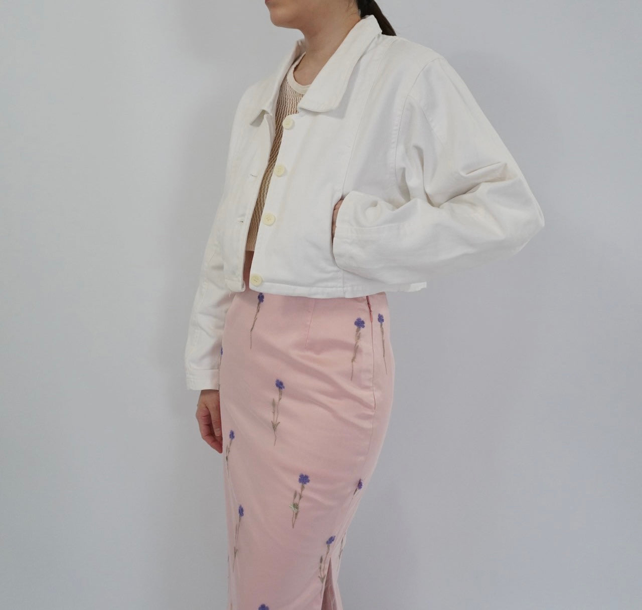 90s White Cotton Jacket
