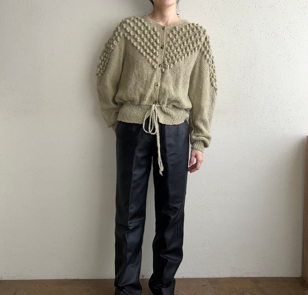 90s EURO Linen Knit Cardigan