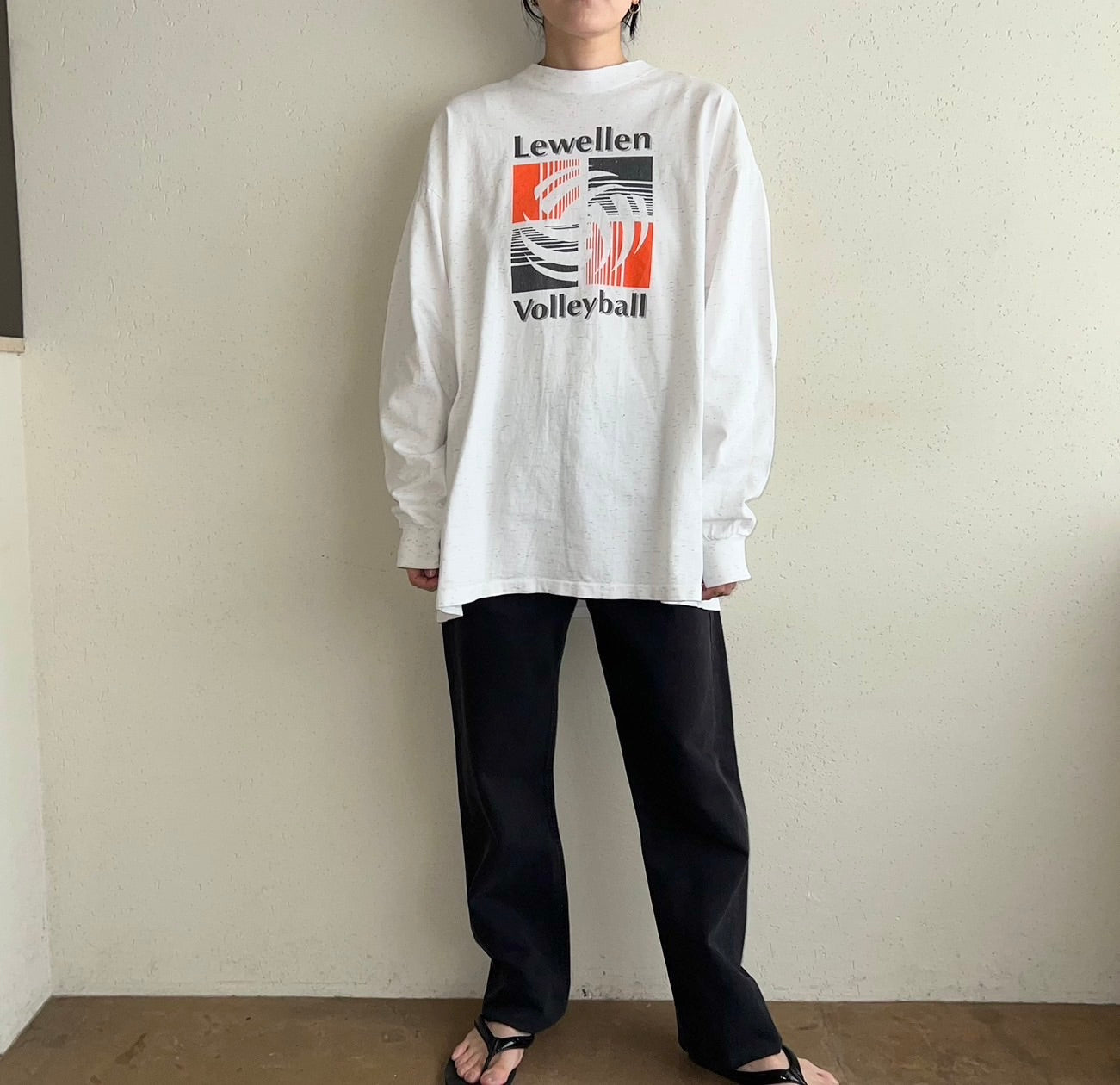 90s Printed Long T-shirt Made in USA