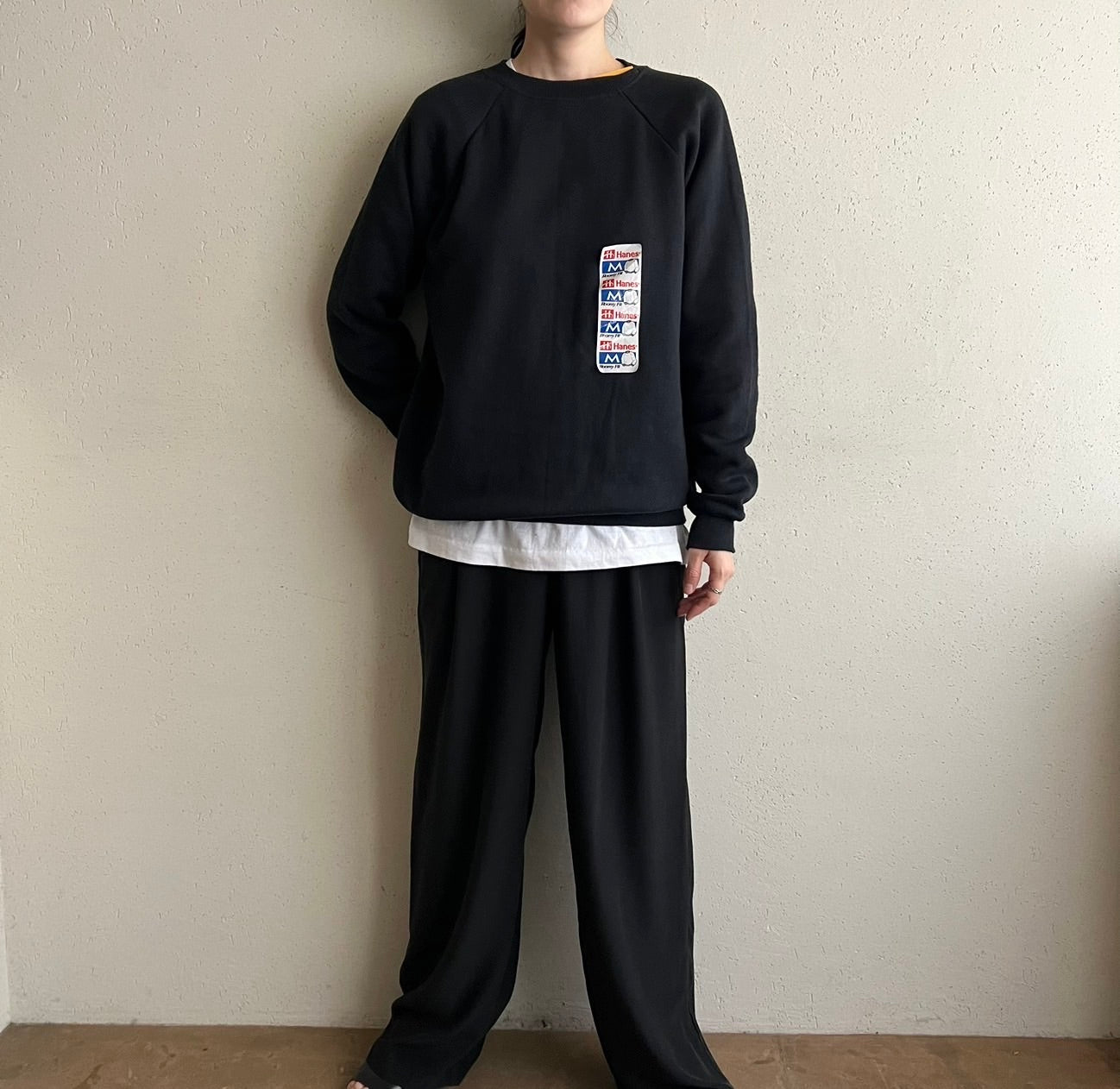 90s Black Sweater Made in USA Dead Stock