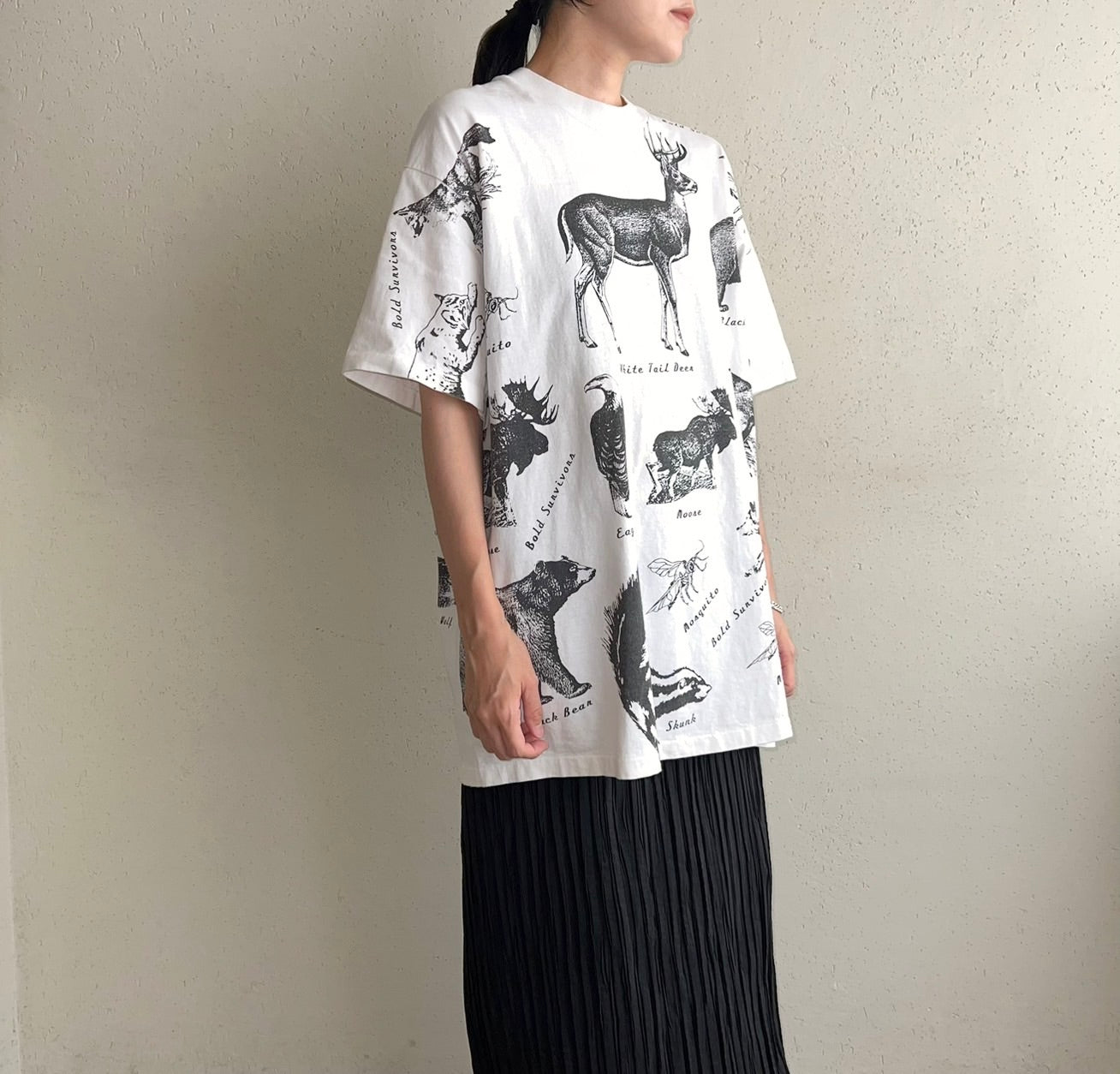90s Animal Printed T-shirt Made in USA