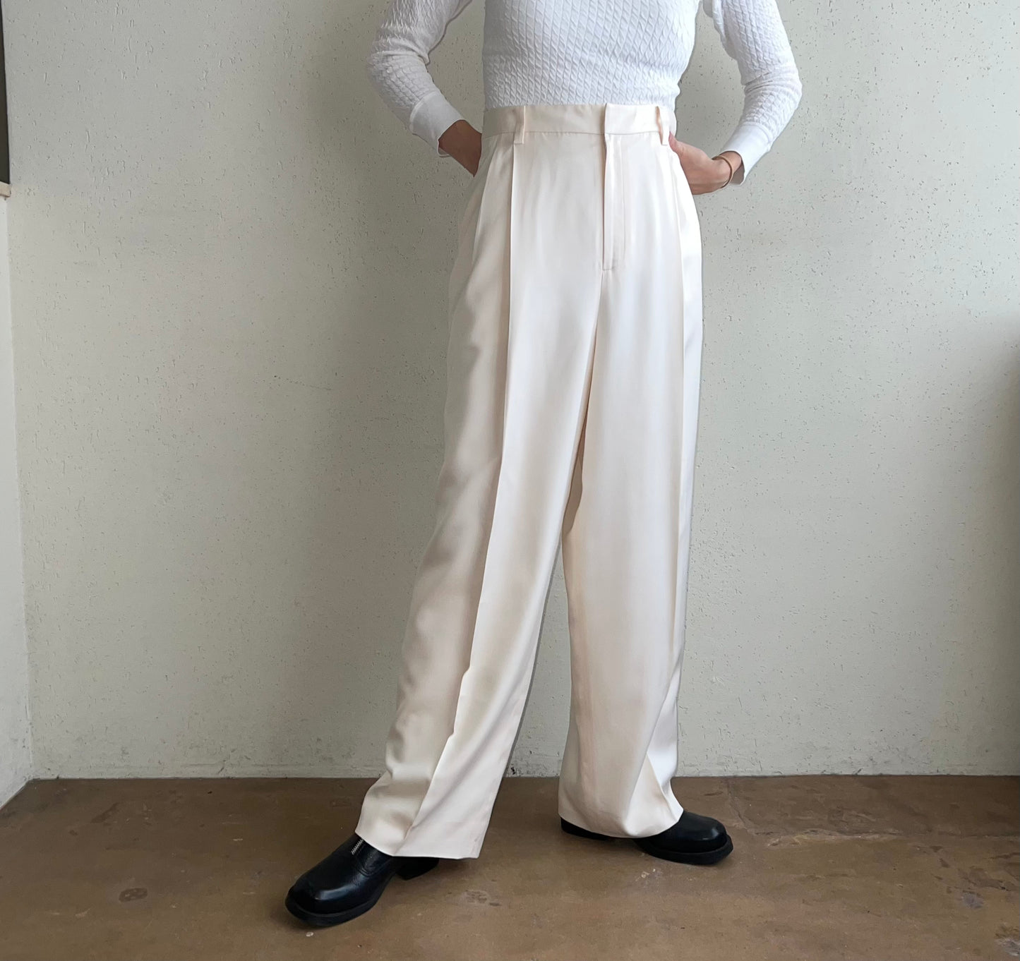 90s Silk Wide Pants