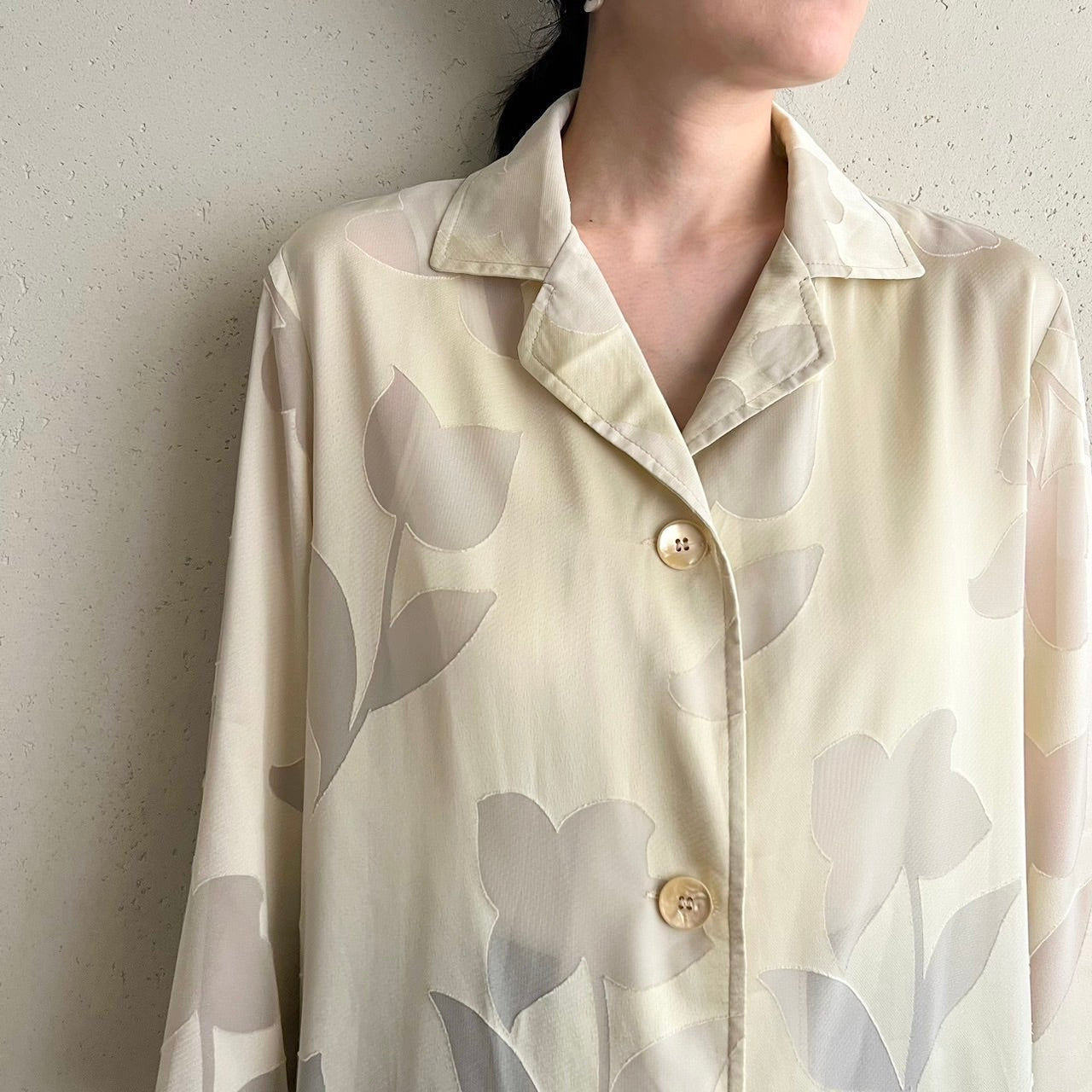 90s Sheer Shirt Jacket Made in Italy