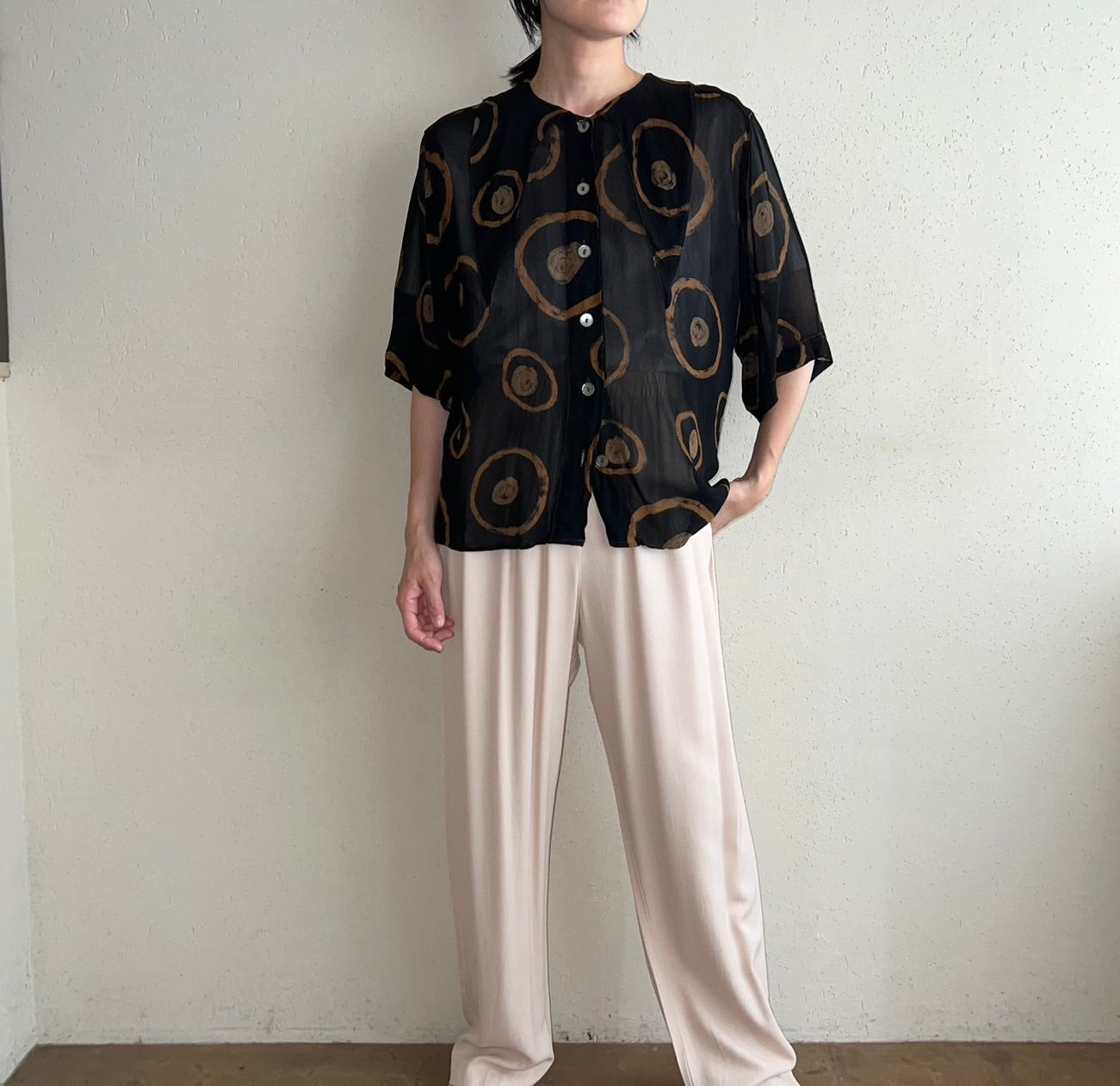 90s EURO Printed Blouse