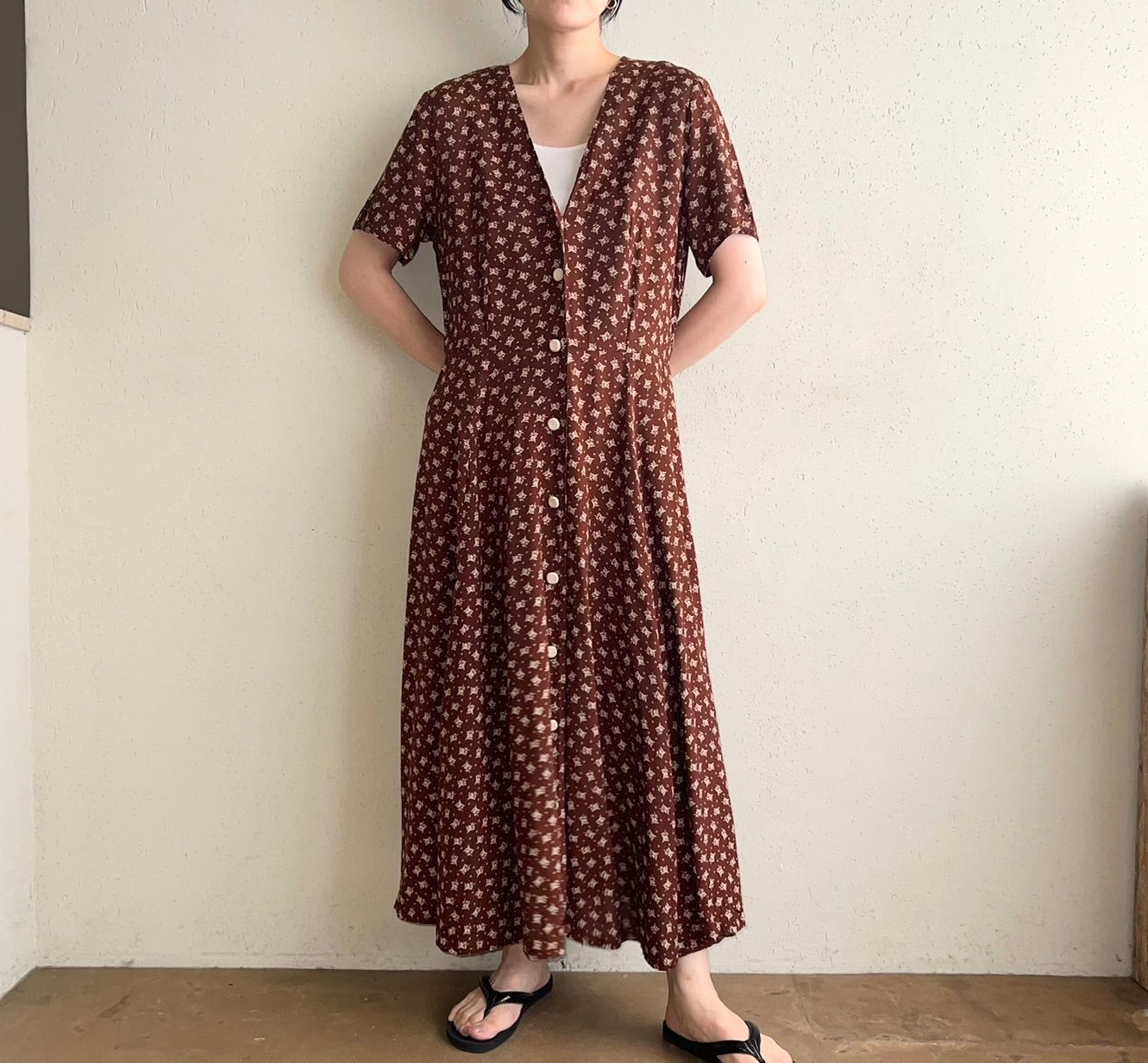 90s EURO Printed Dress