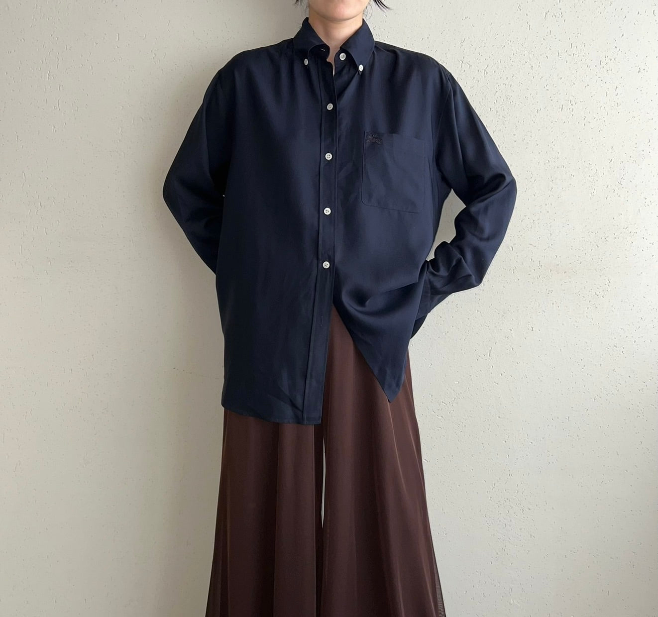 90s"Burberry's” Silk Shirt