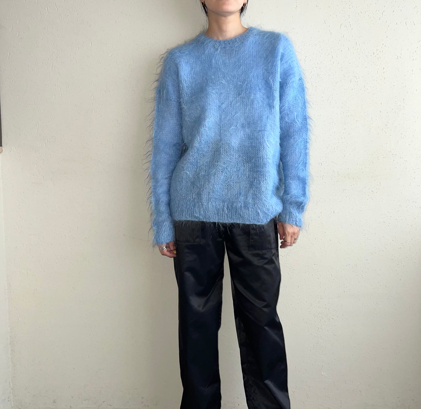 80s Light Blue Knit