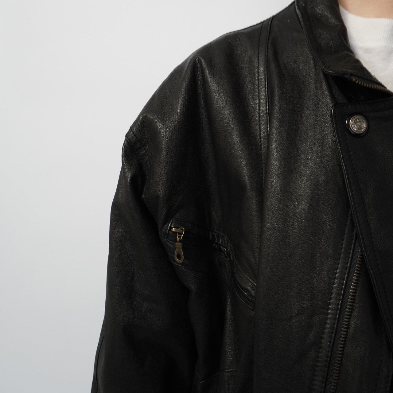 80s Black Leather Jacket