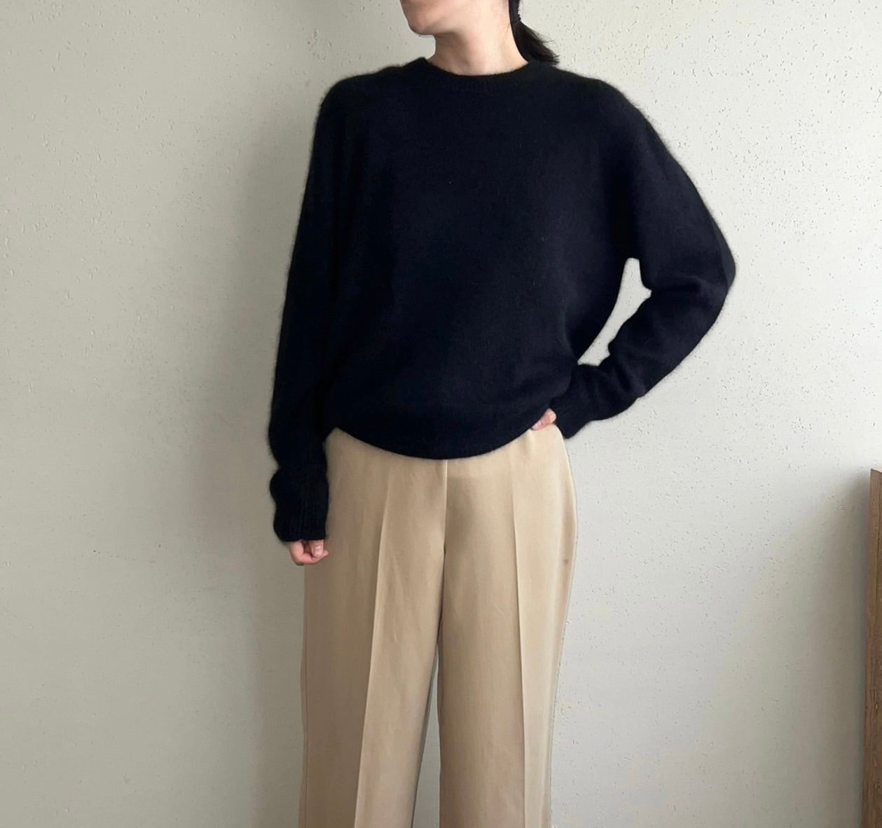 90s Black Angora Knit