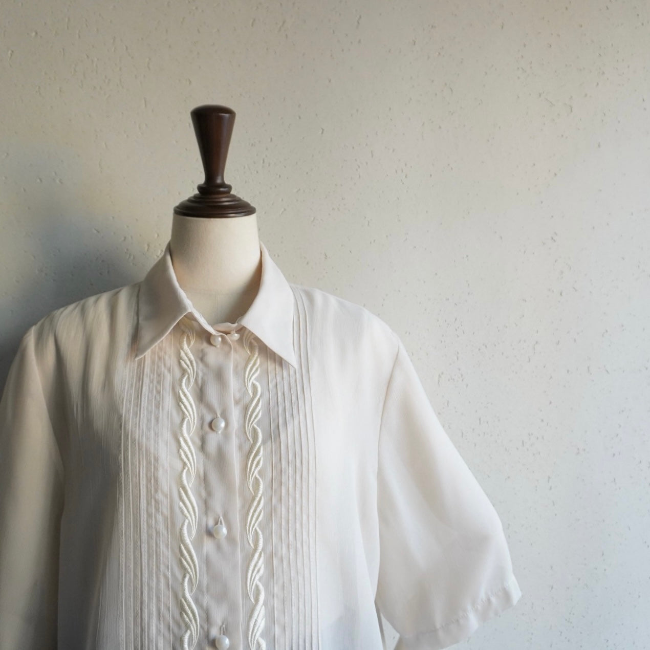 90s EURO Embroidery Sheer Shirt