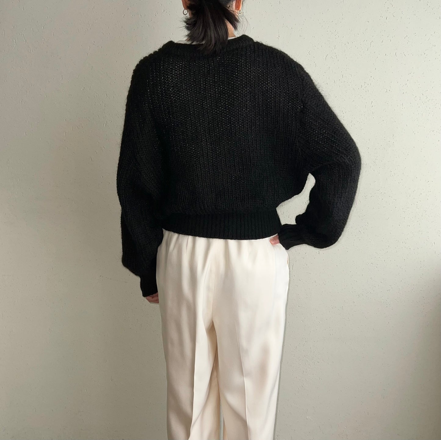 90s Mohair Knit Cardigan Made in UK