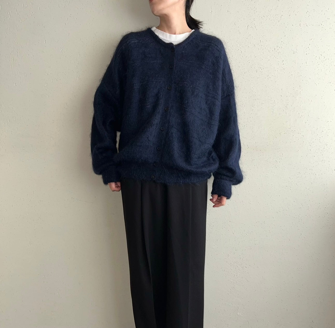 90s Navy Knit Cardigan