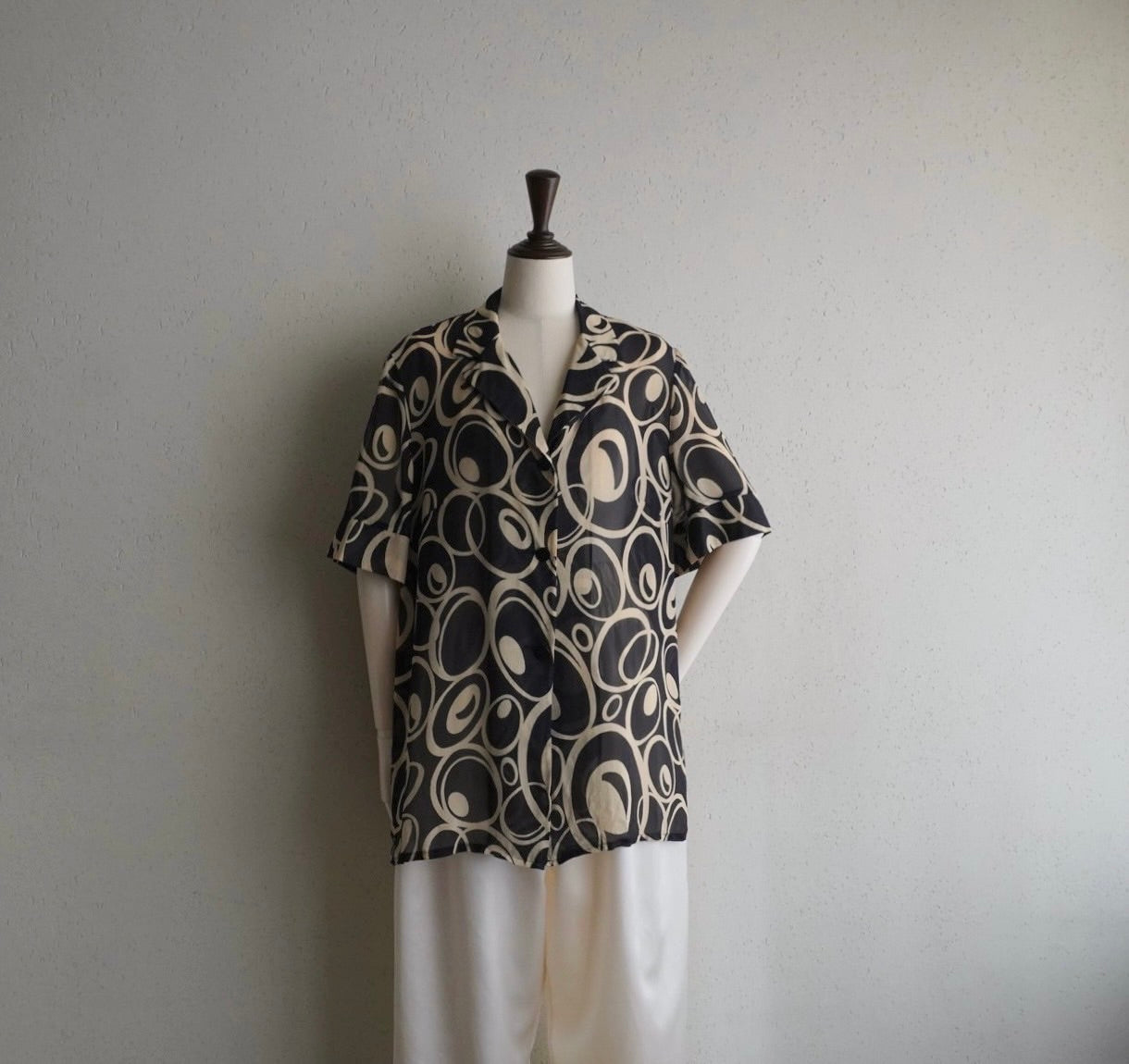 90s Printed Sheer Shirt Made in Italy