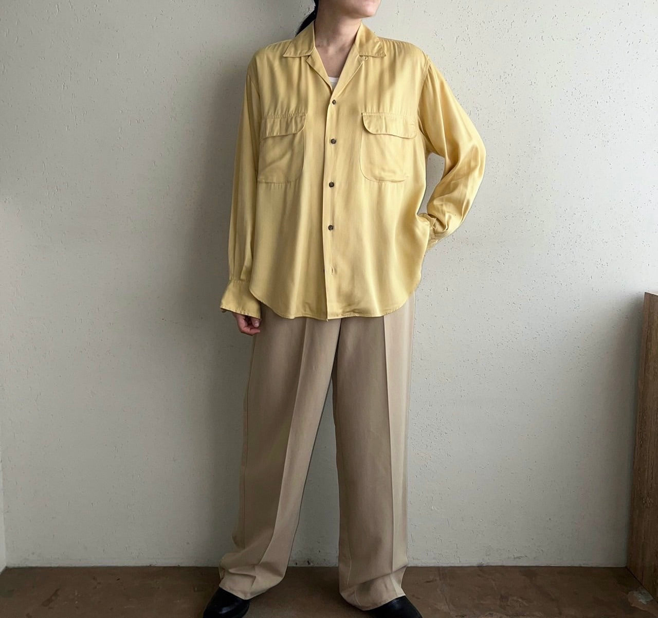 90s " Ralph Lauren" × "BERGDORF GOODMAN"Rayon Shirt