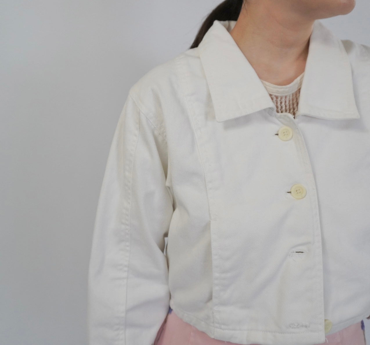 90s White Cotton Jacket