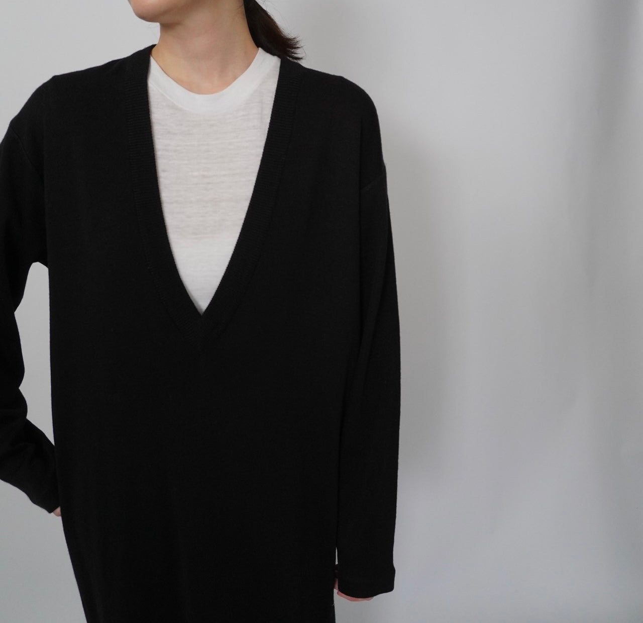 90s V Neck Knit Dress