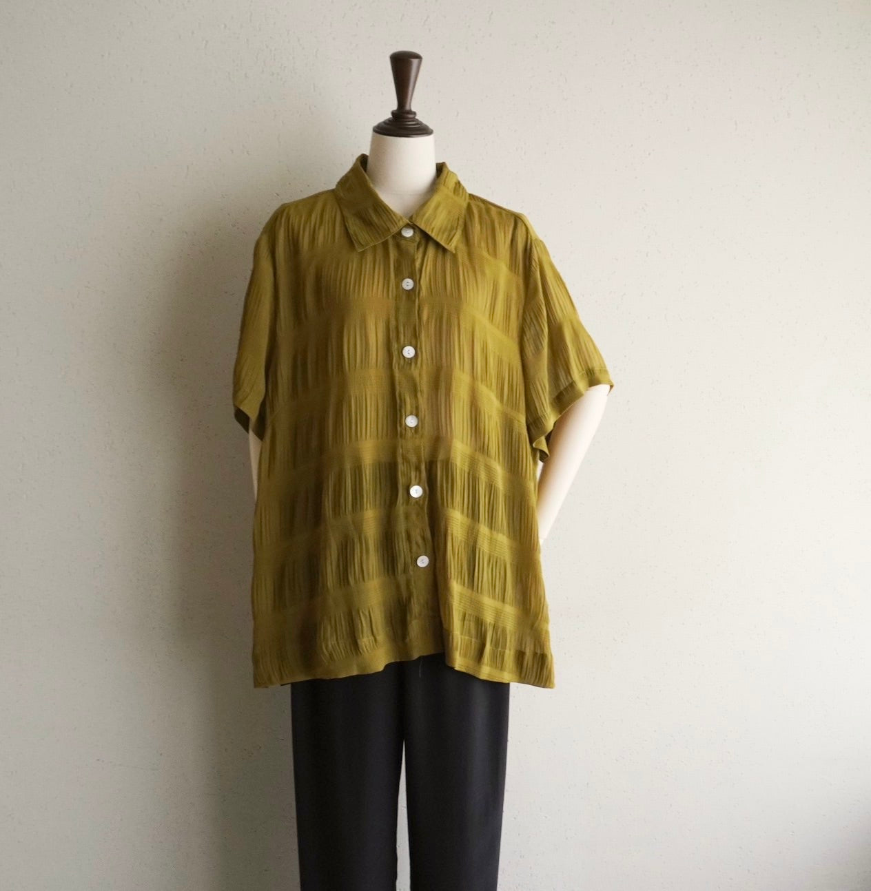 90s Pleat Sheer Shirt