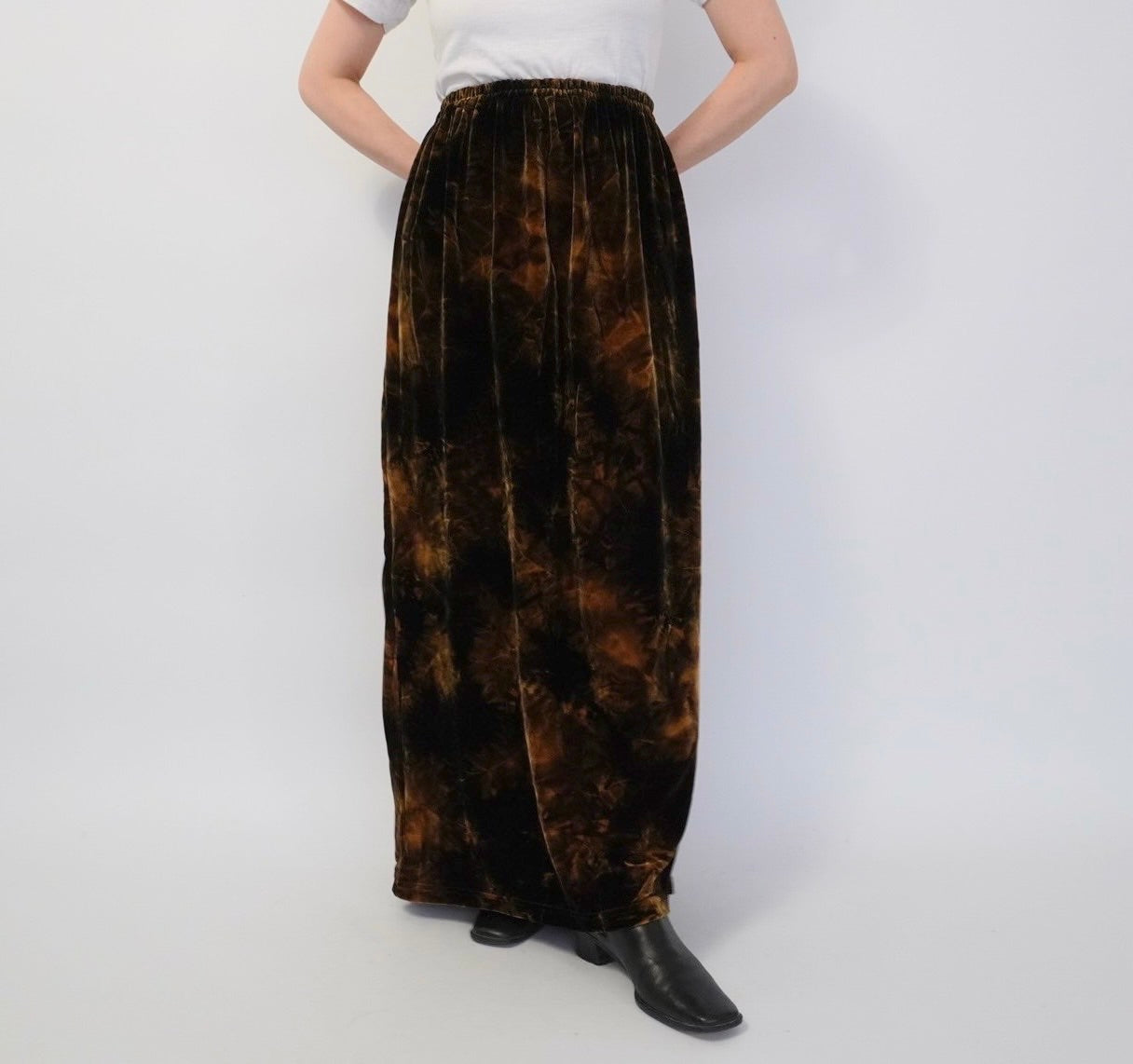 90s Velor Maxi Skirt