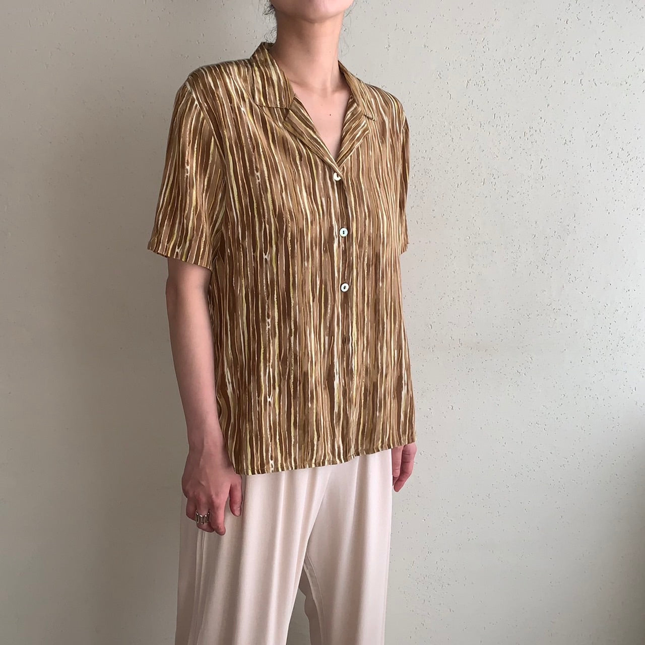 90s Printed Silk Shirt