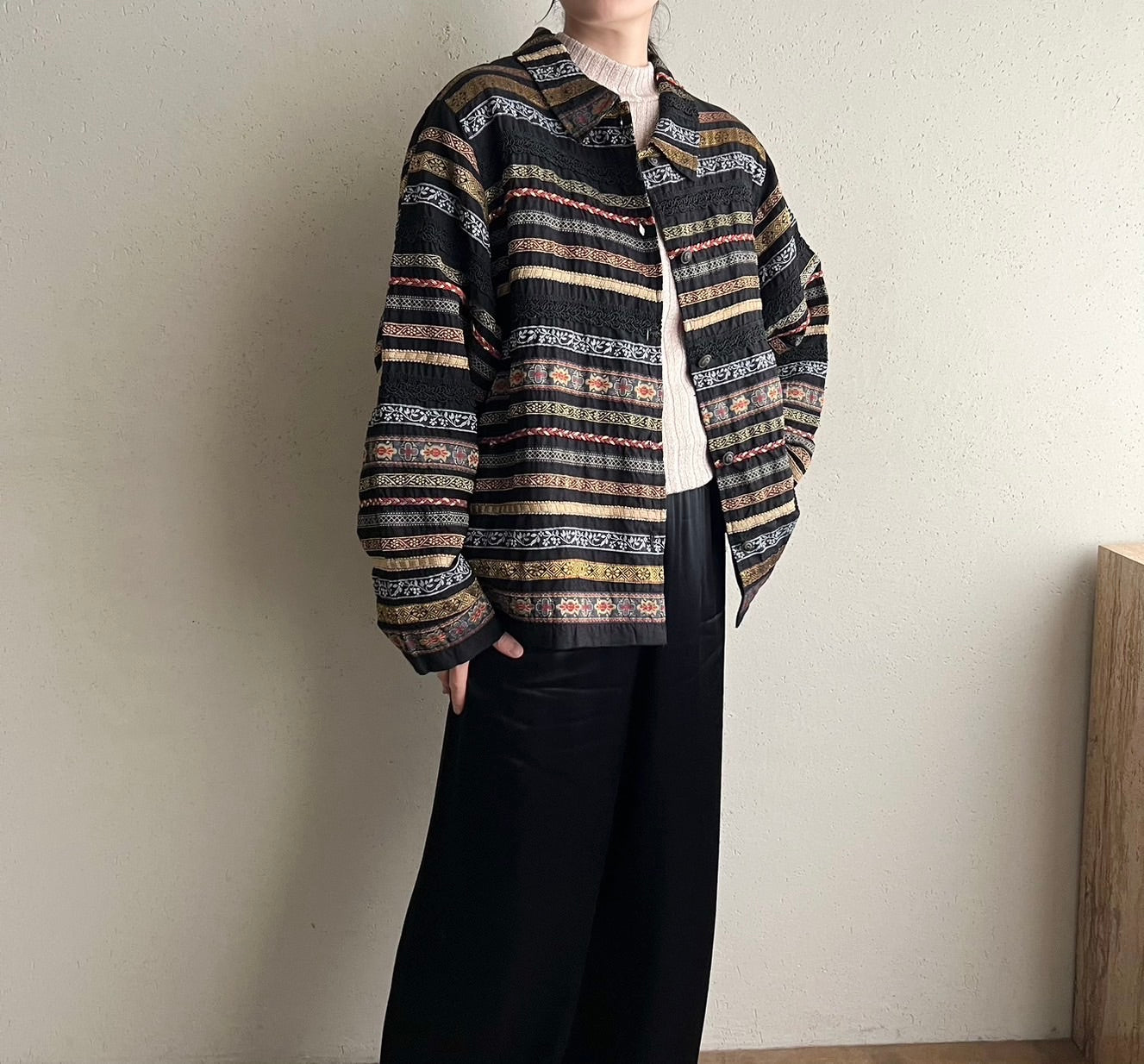 90s Design Silk Jacket