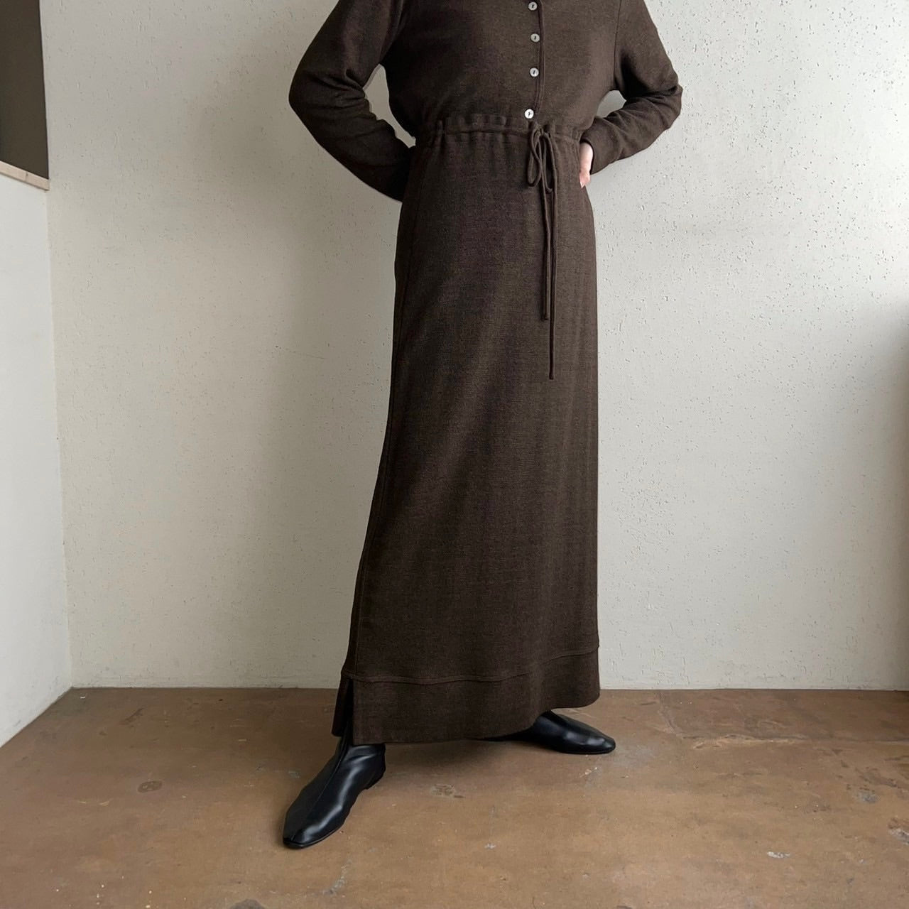 90s Brown Rayon Two-Piece Made in USA