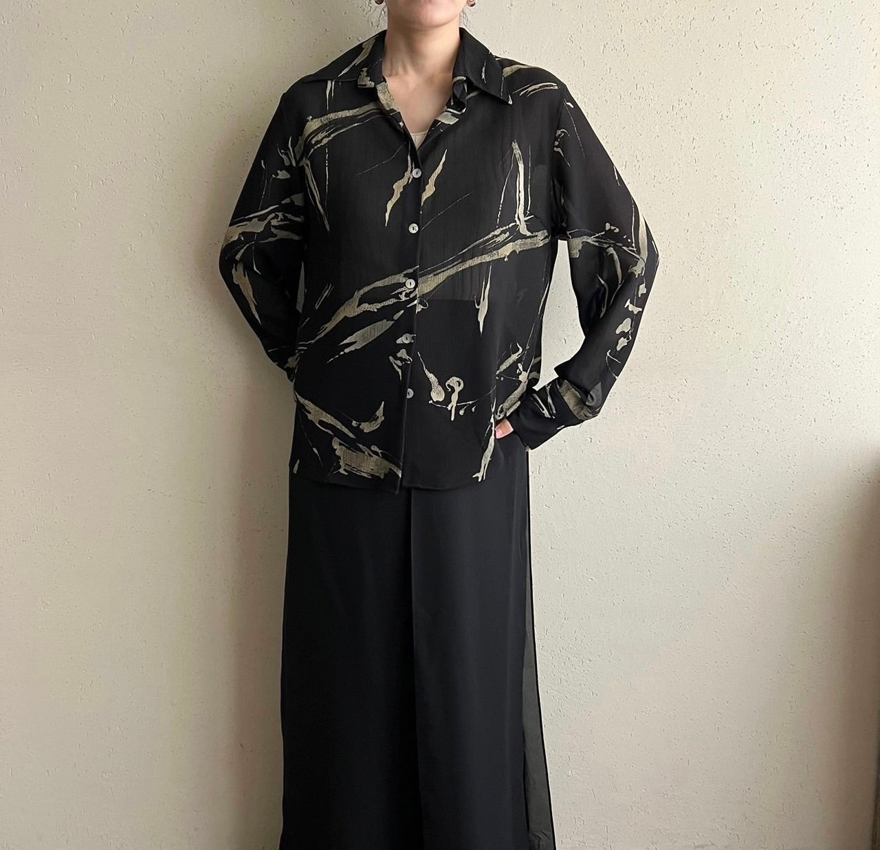 90s Sheer Shirt Made in Italy