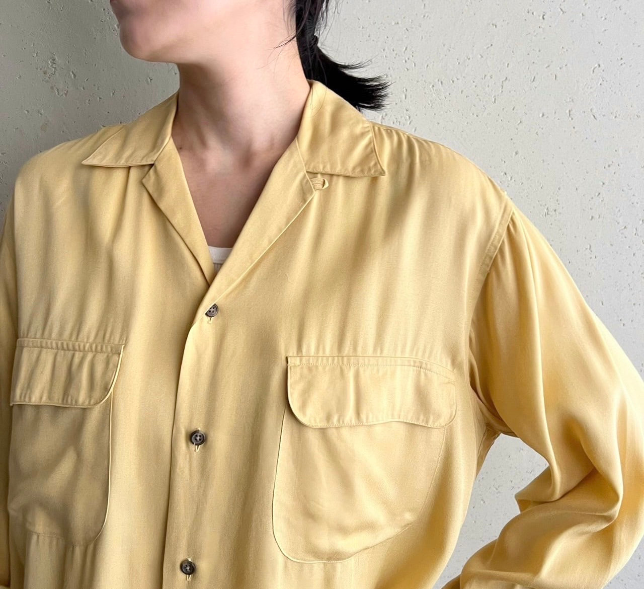 90s " Ralph Lauren" × "BERGDORF GOODMAN"Rayon Shirt