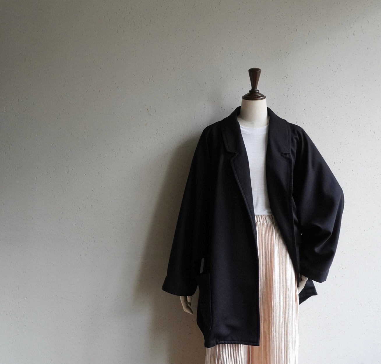 90s Black Dolman Sleeve Jacket