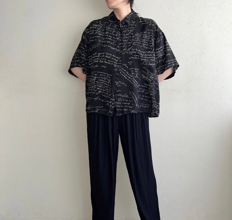 90s Printed Rayon Shirt