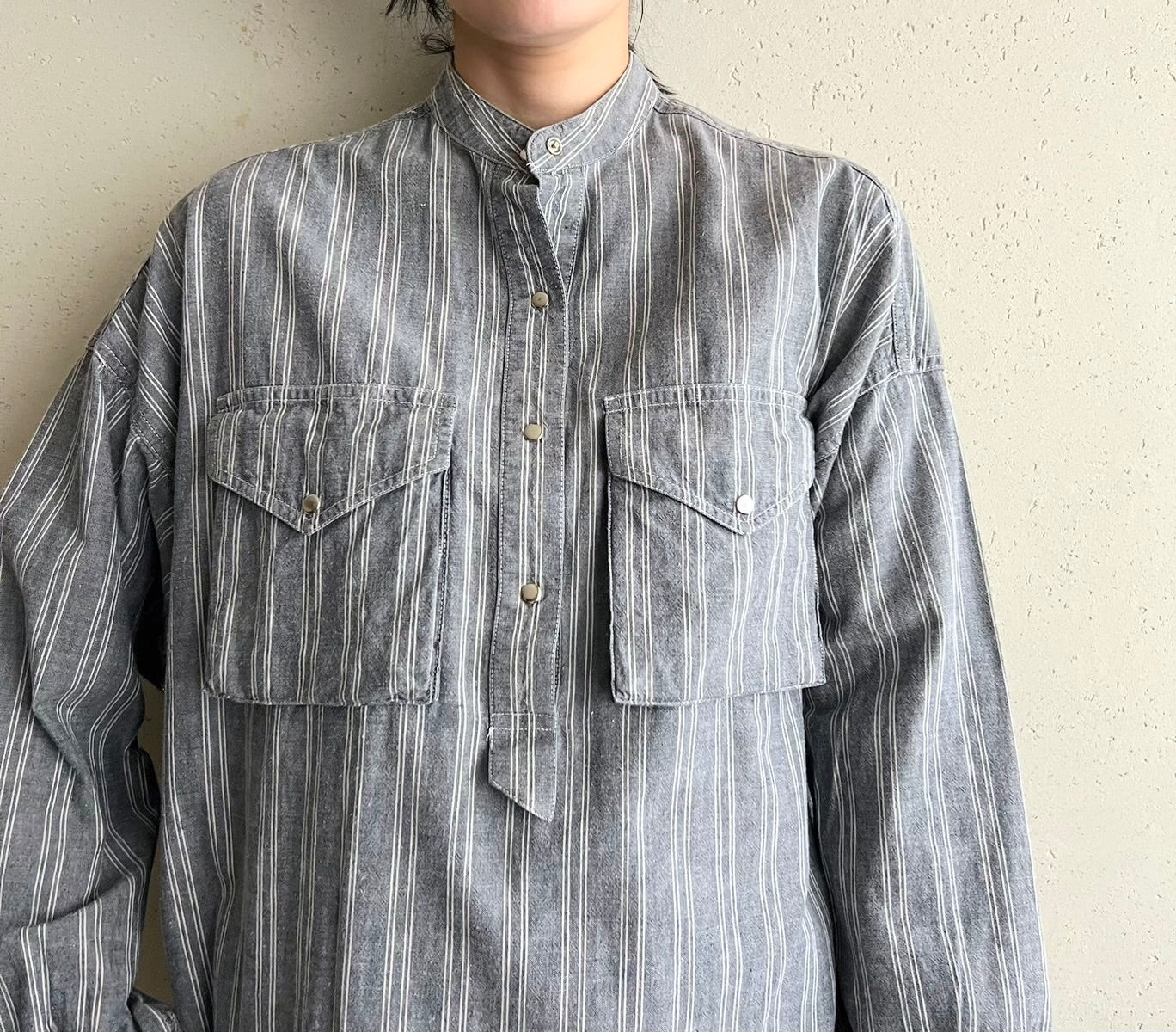 90s Striped Pullover Shirt
