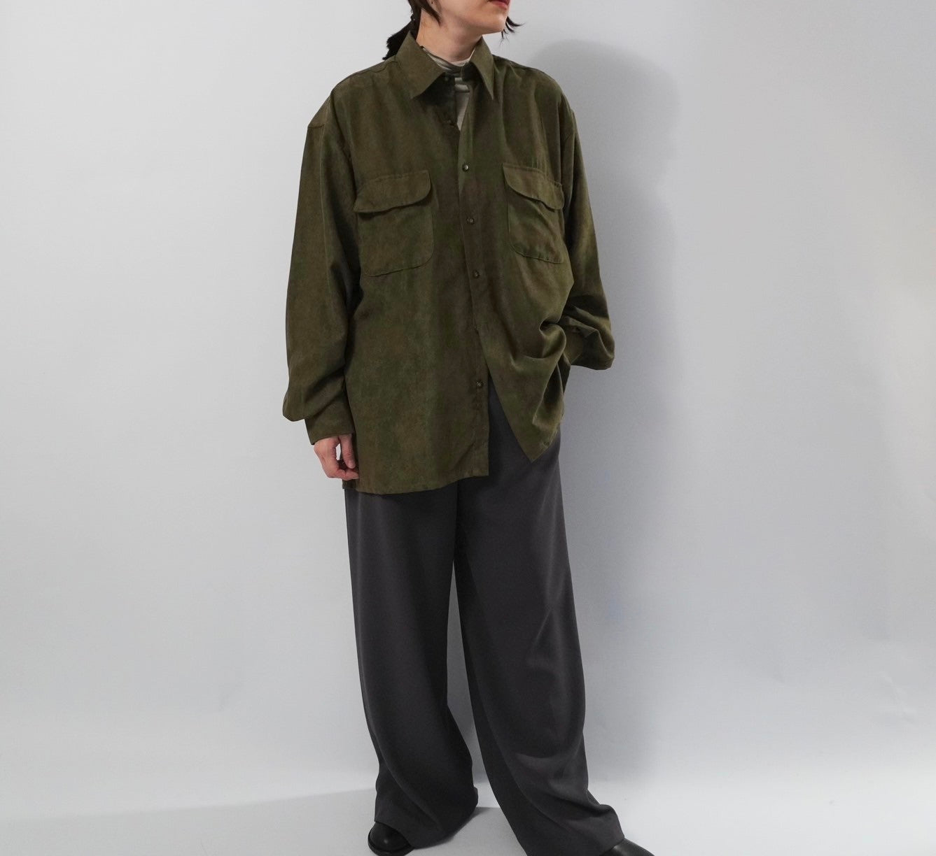 90s Faux Suede Shirt