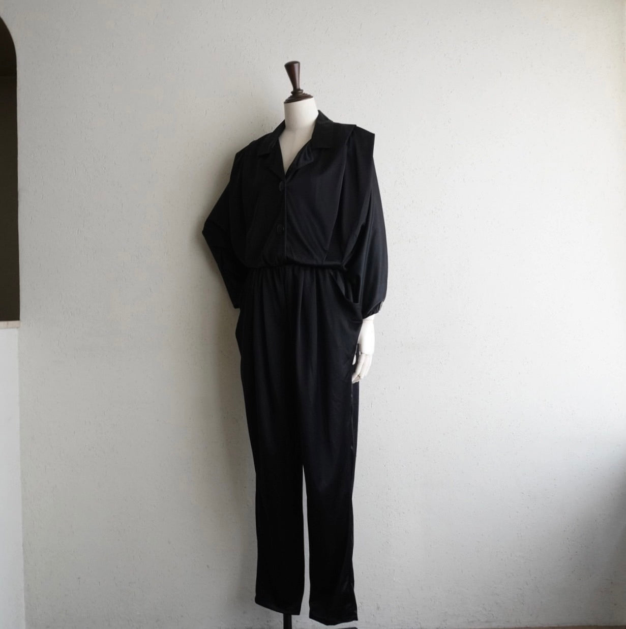 80s Black Jump Suit