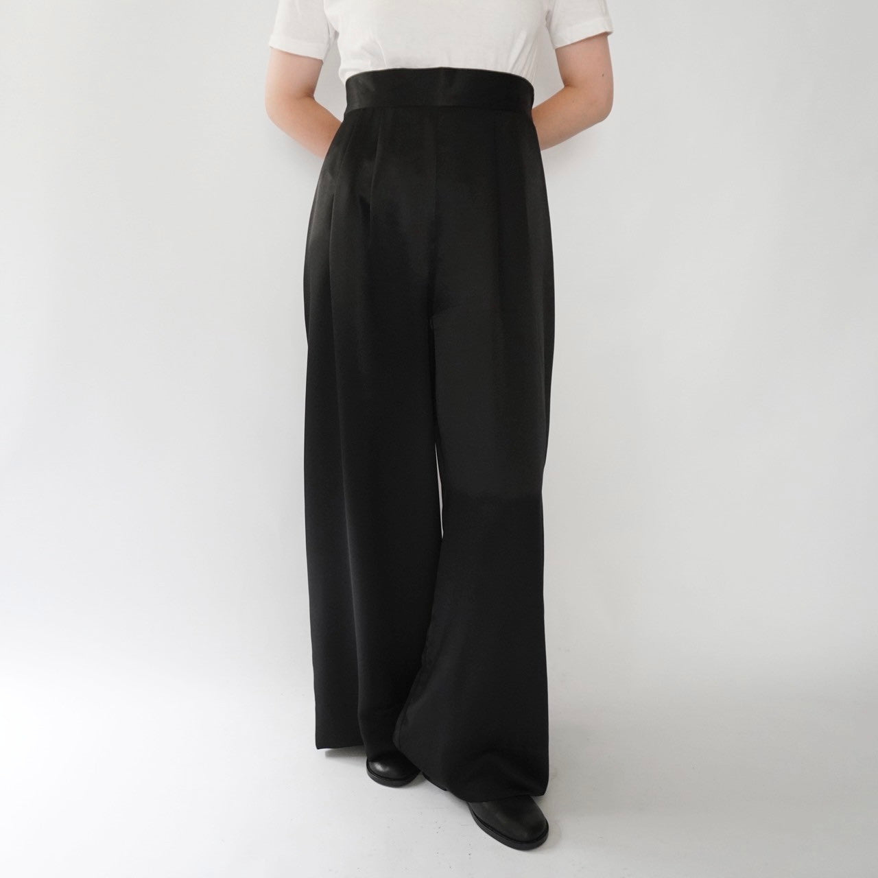90s Black Wide Pants
