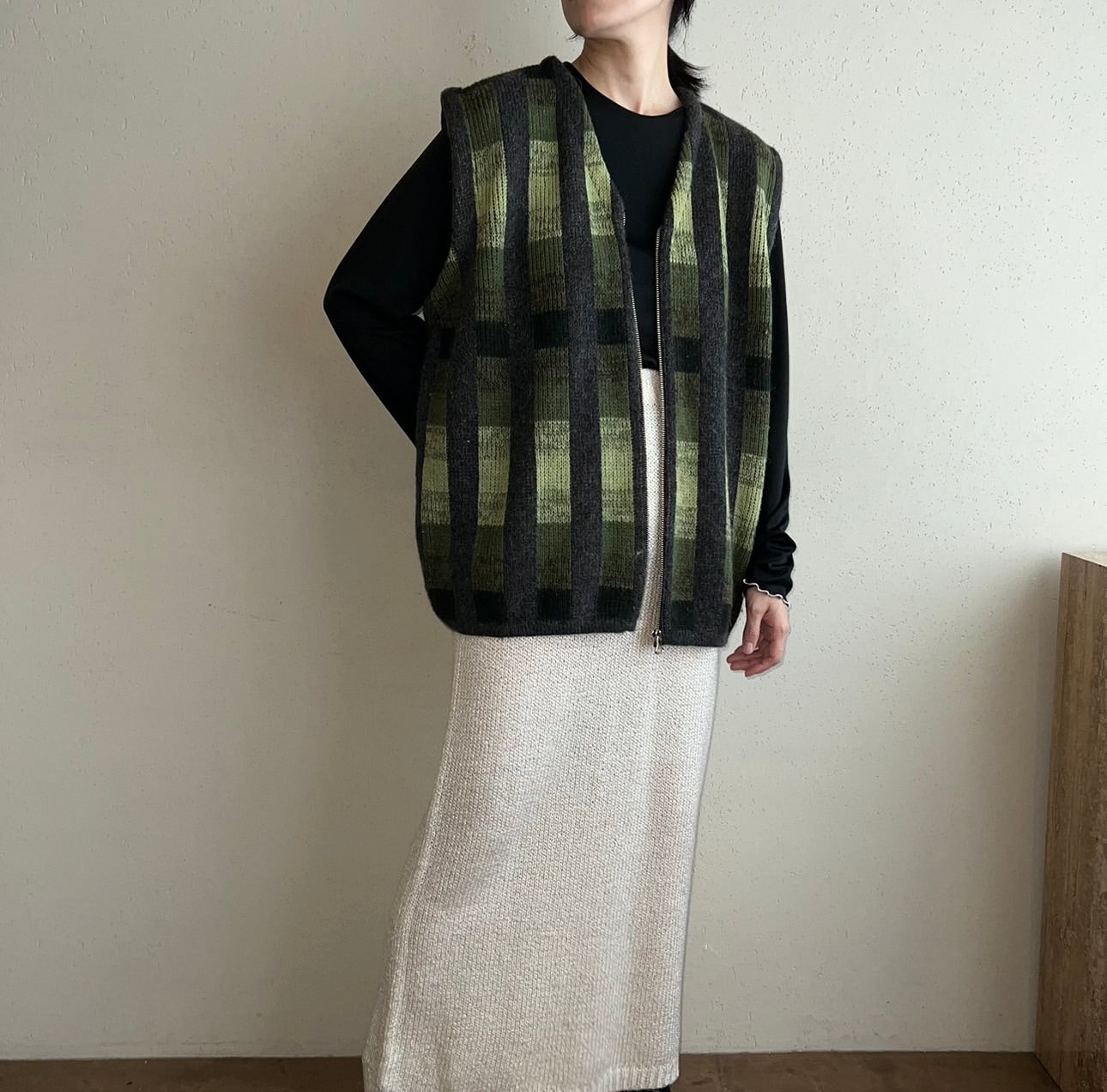 90s Zipped Knit Vest Made in Italy