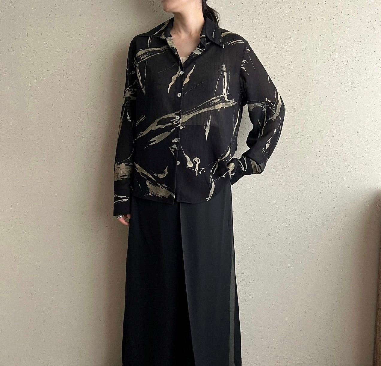90s Sheer Shirt Made in Italy