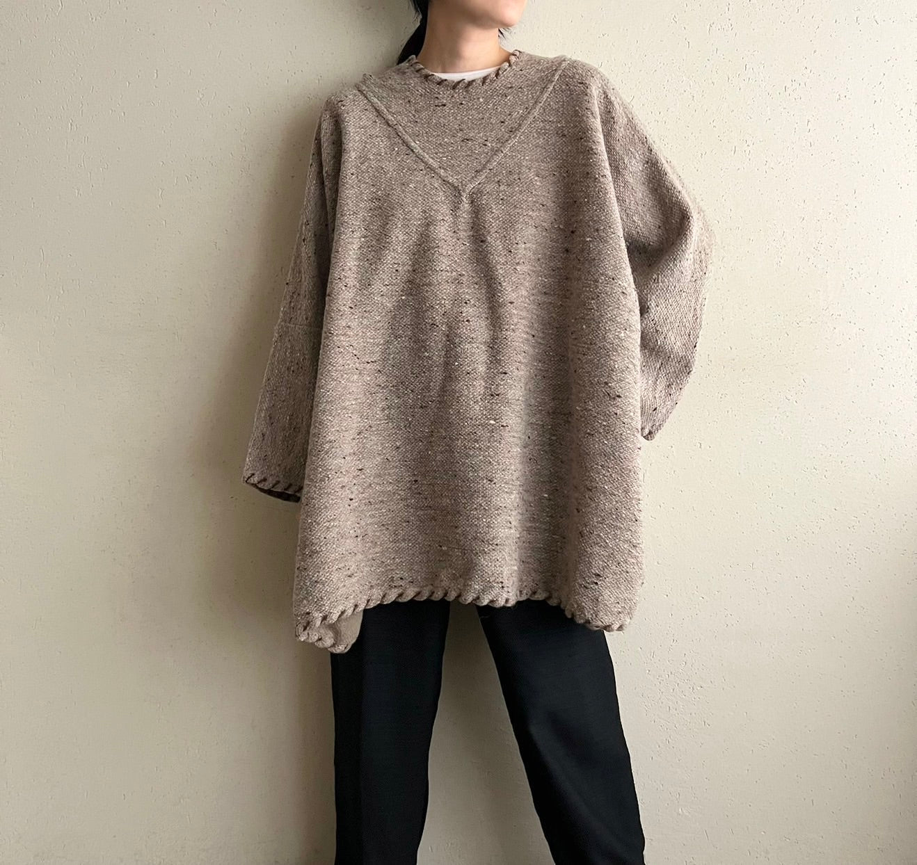90s Hooded Poncho Made in Italy