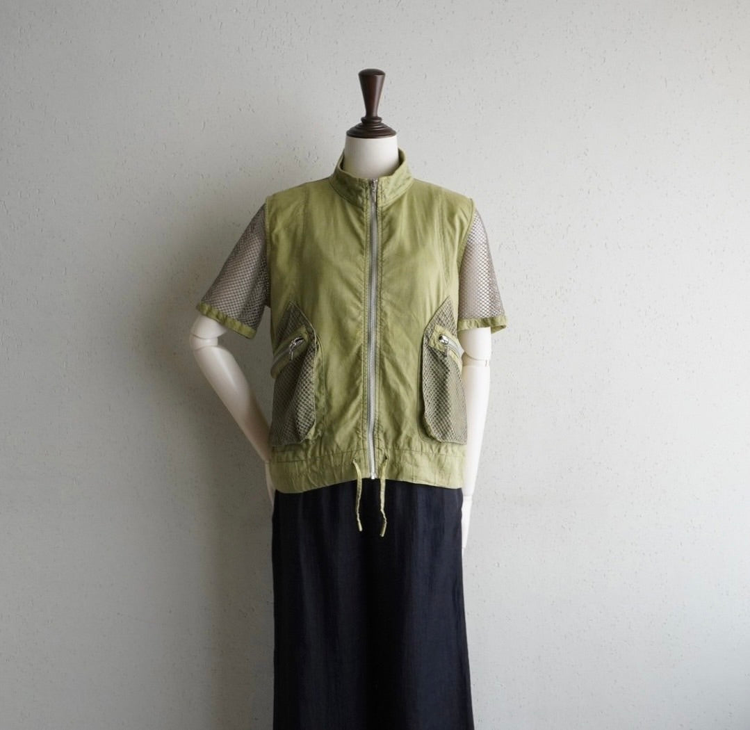 90s EURO Mesh Design Shirt , Jacket