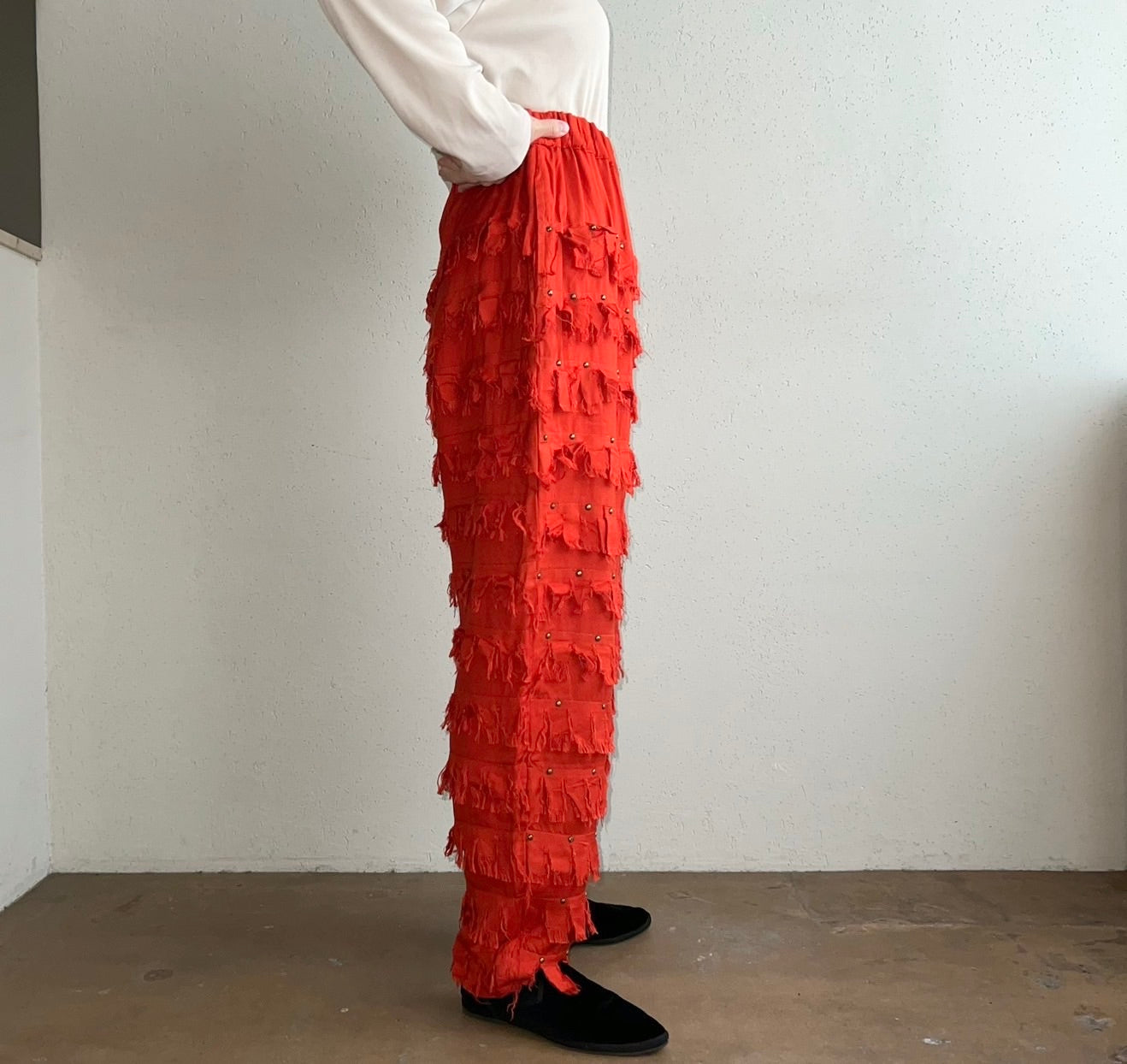 80s Rayon Fringe Pants