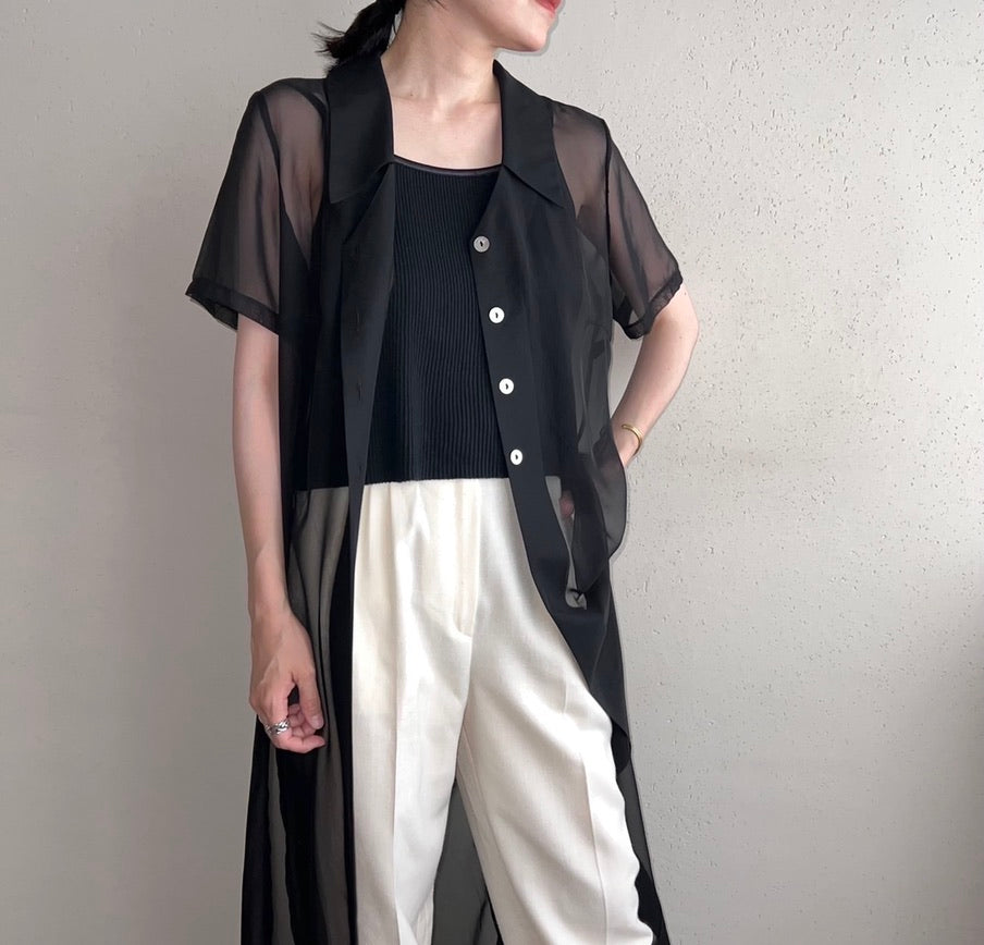 90s EURO Sheer Maxi Dress