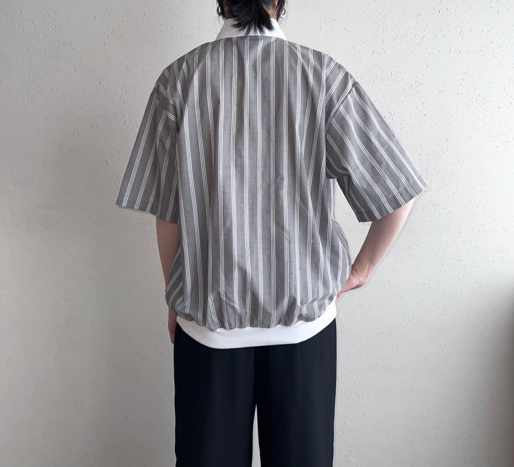 90s Striped Zip Shirt