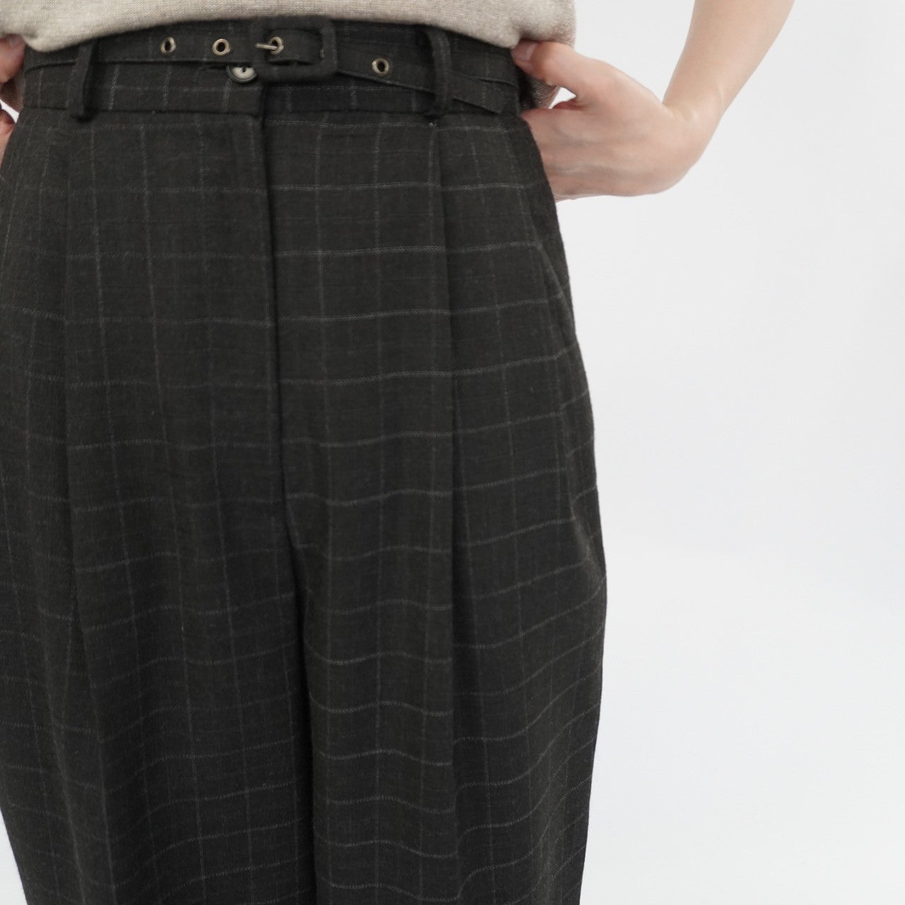 90s Plaid Wide Pants