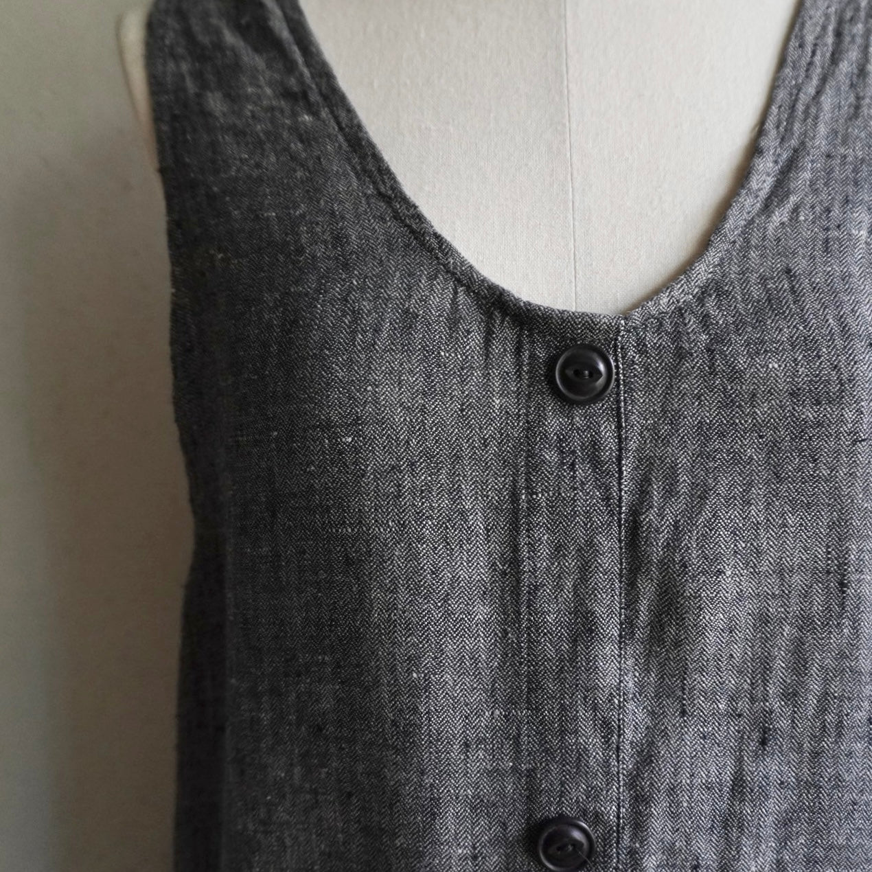 90s FLAX Linen Maxi Dress